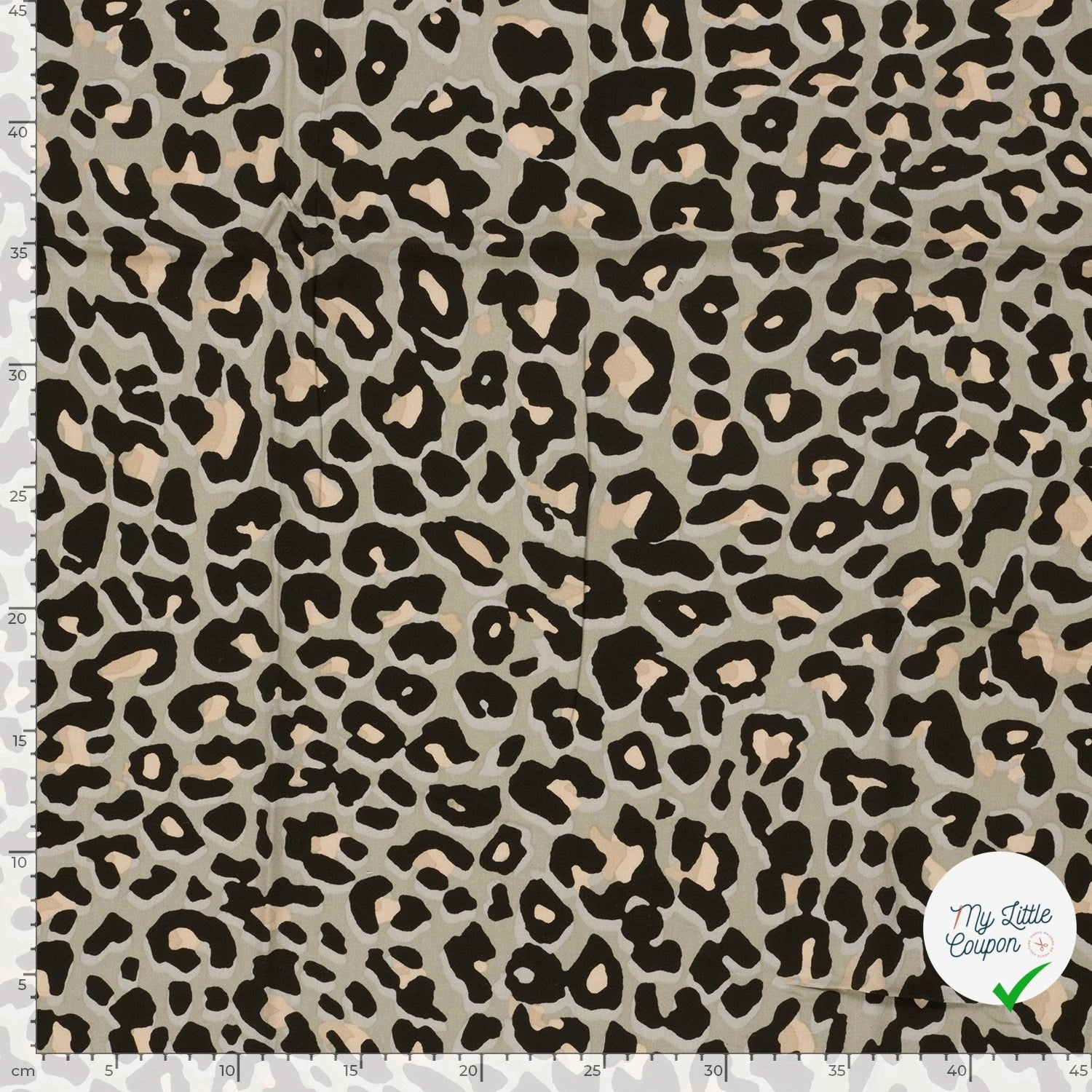 POPELINE DE VISCOSE FLEURS BEIGE - My Little Coupon