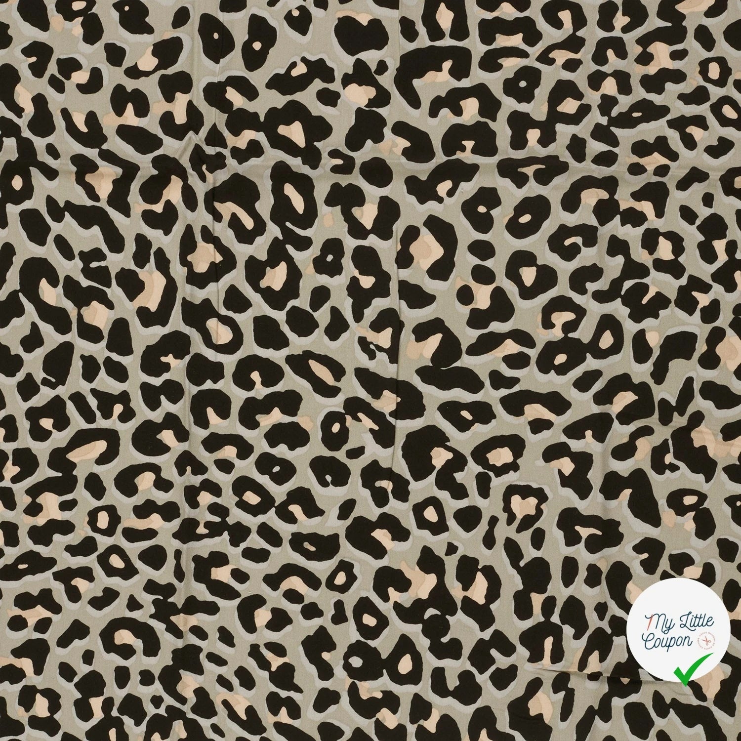 POPELINE DE VISCOSE FLEURS BEIGE - My Little Coupon