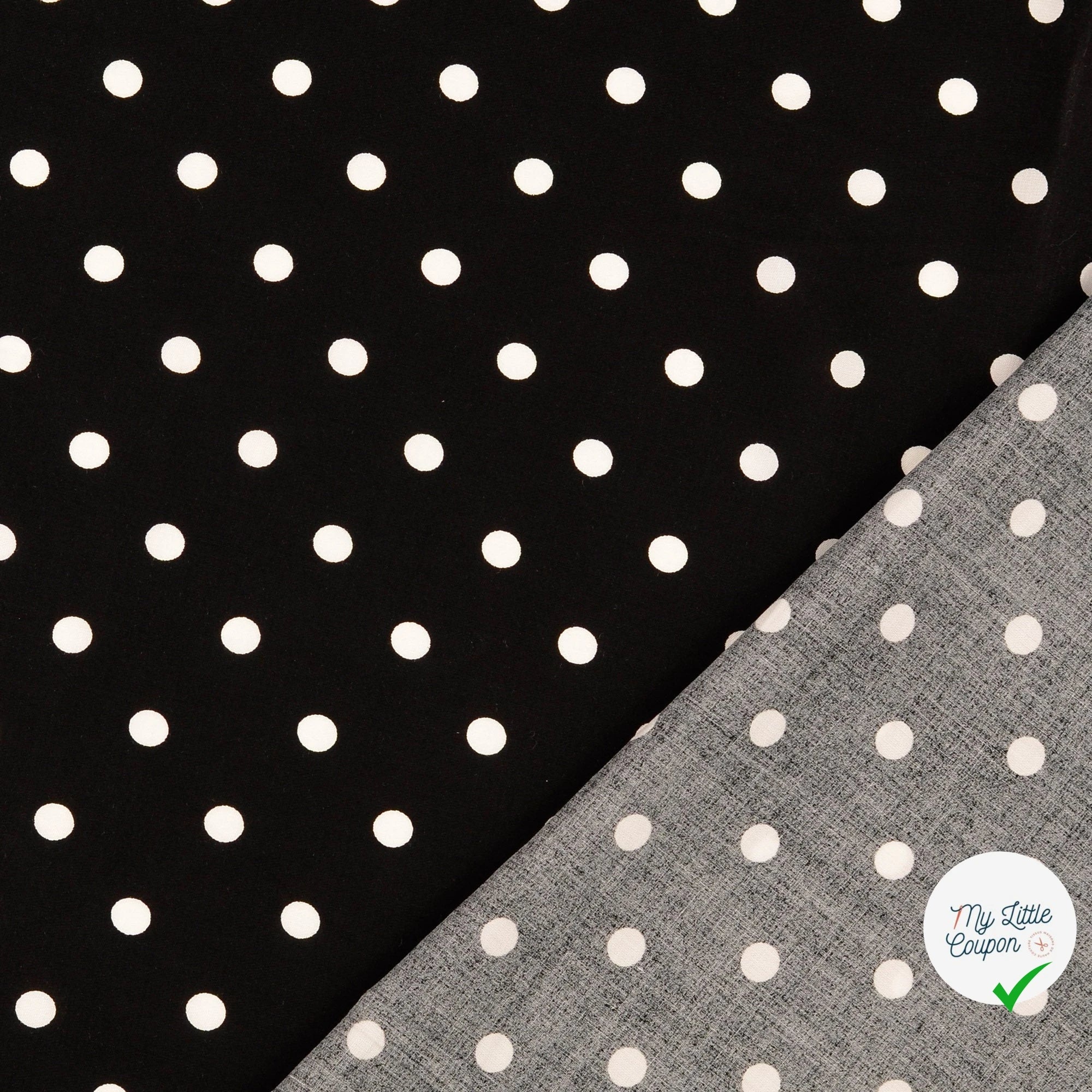 POPELINE DE VISCOSE NOIR - My Little Coupon