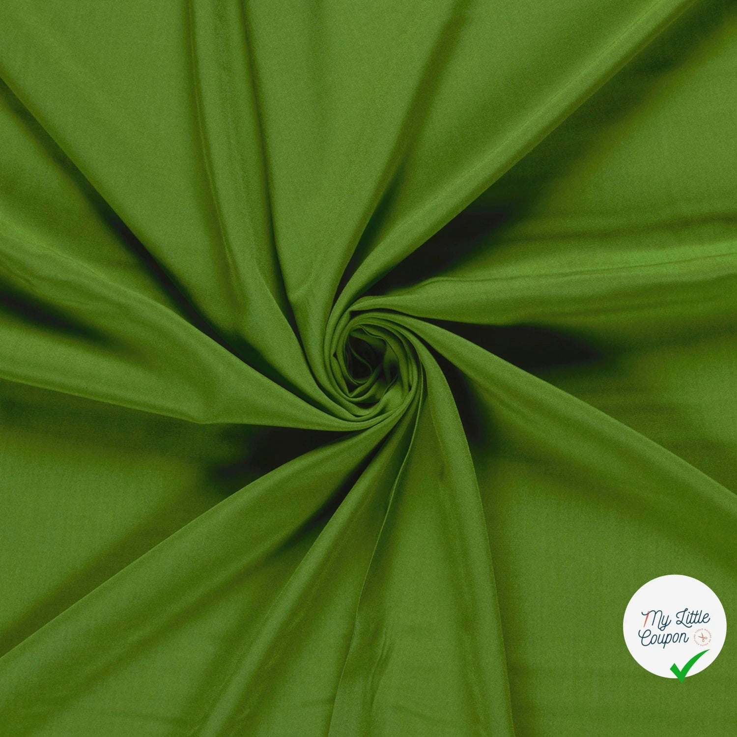 POPELINE DE VISCOSE UNICOLORE VERT - My Little Coupon
