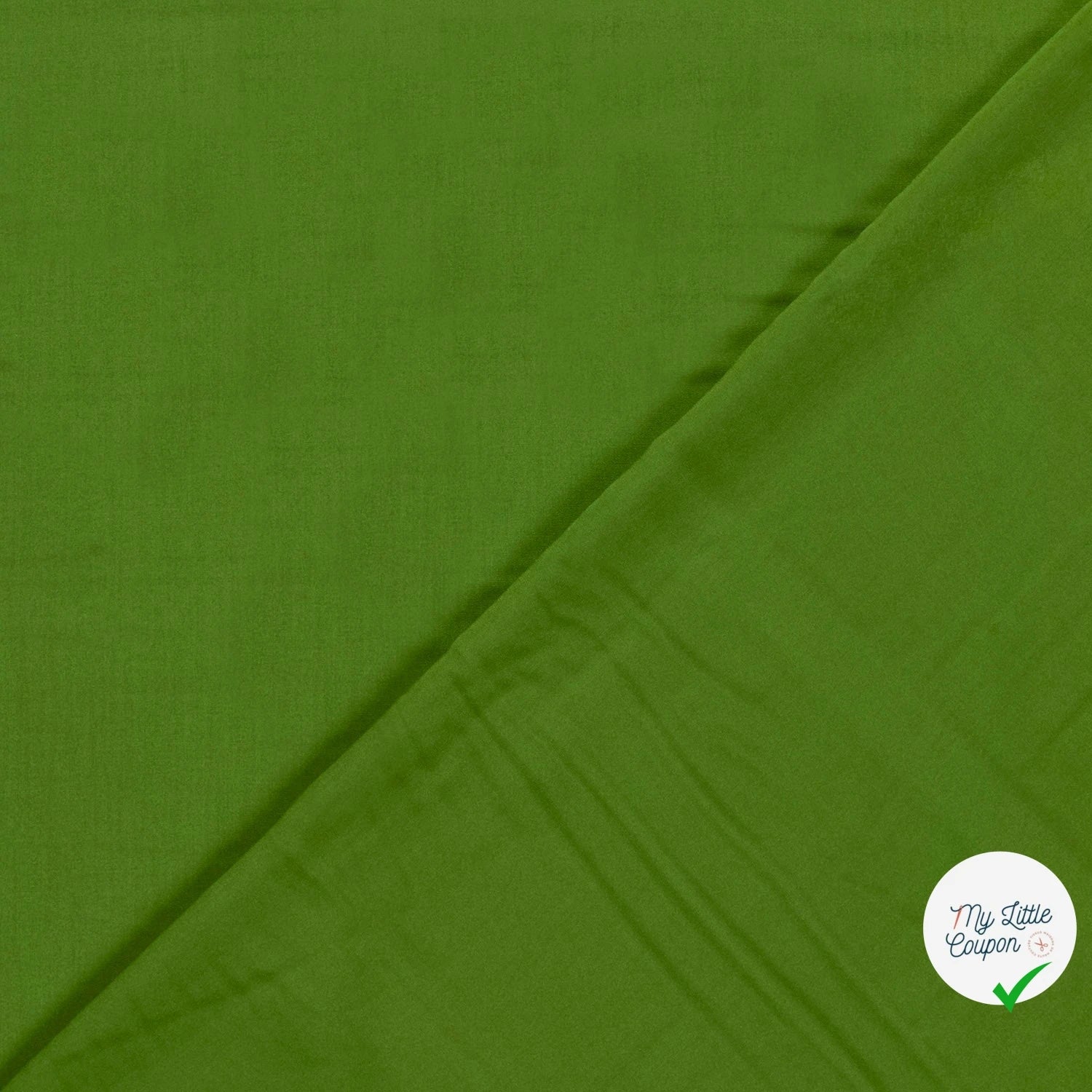 POPELINE DE VISCOSE UNICOLORE VERT - My Little Coupon