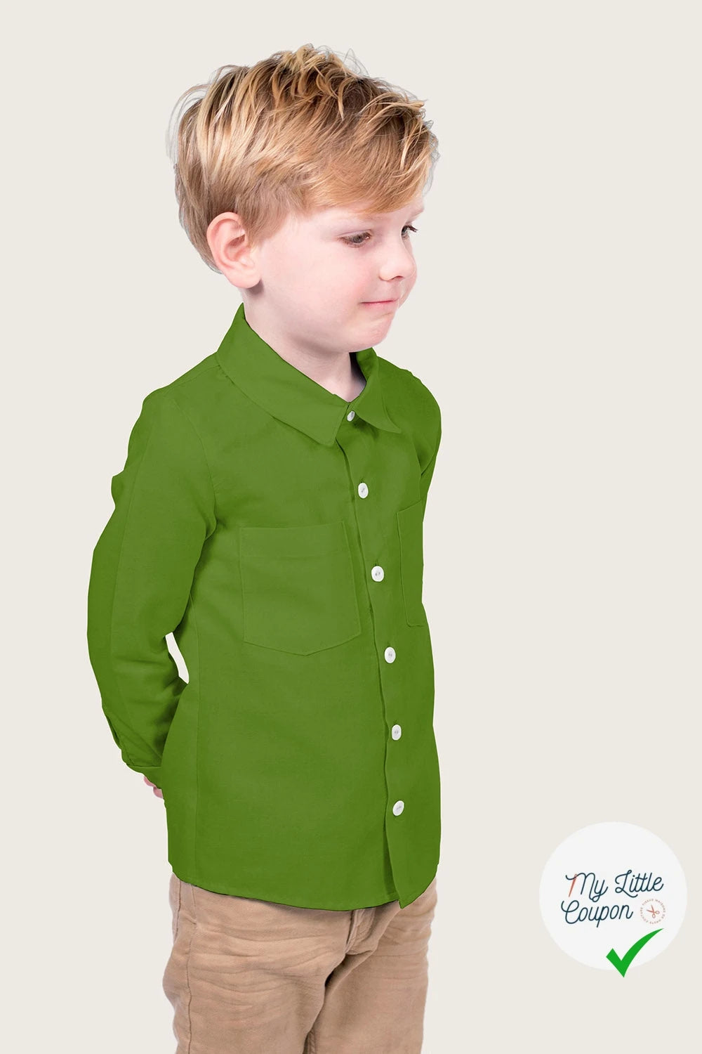 POPELINE DE VISCOSE UNICOLORE VERT - My Little Coupon