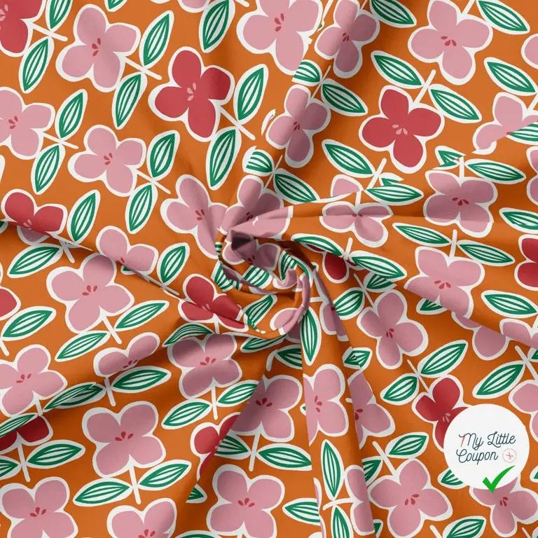 POPELINE NINA ROUGE / ROSE 1W Y1X 145 - My Little Coupon