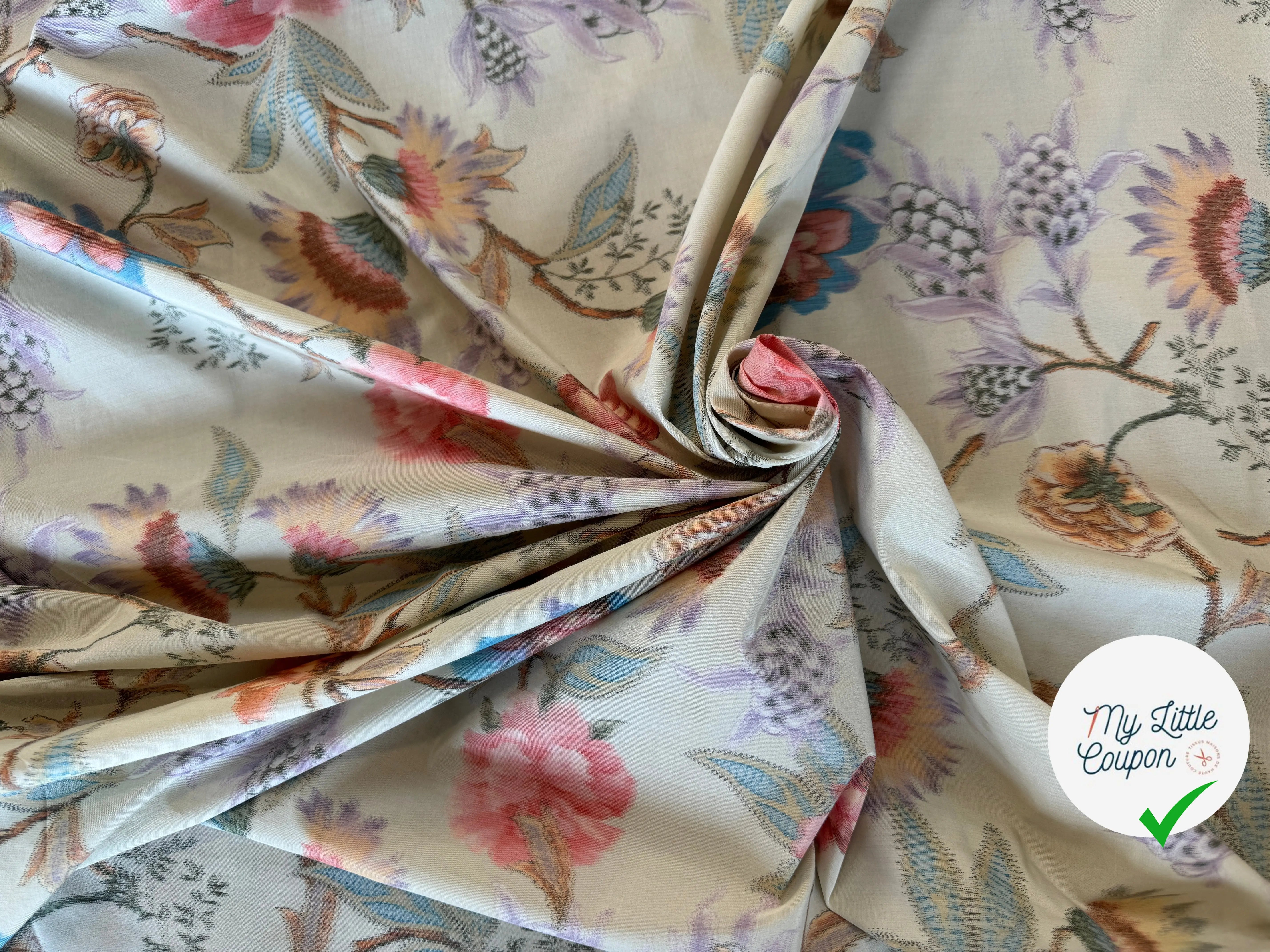 POPELINE OFFICINA FIORI ASTRATTI - My Little Coupon