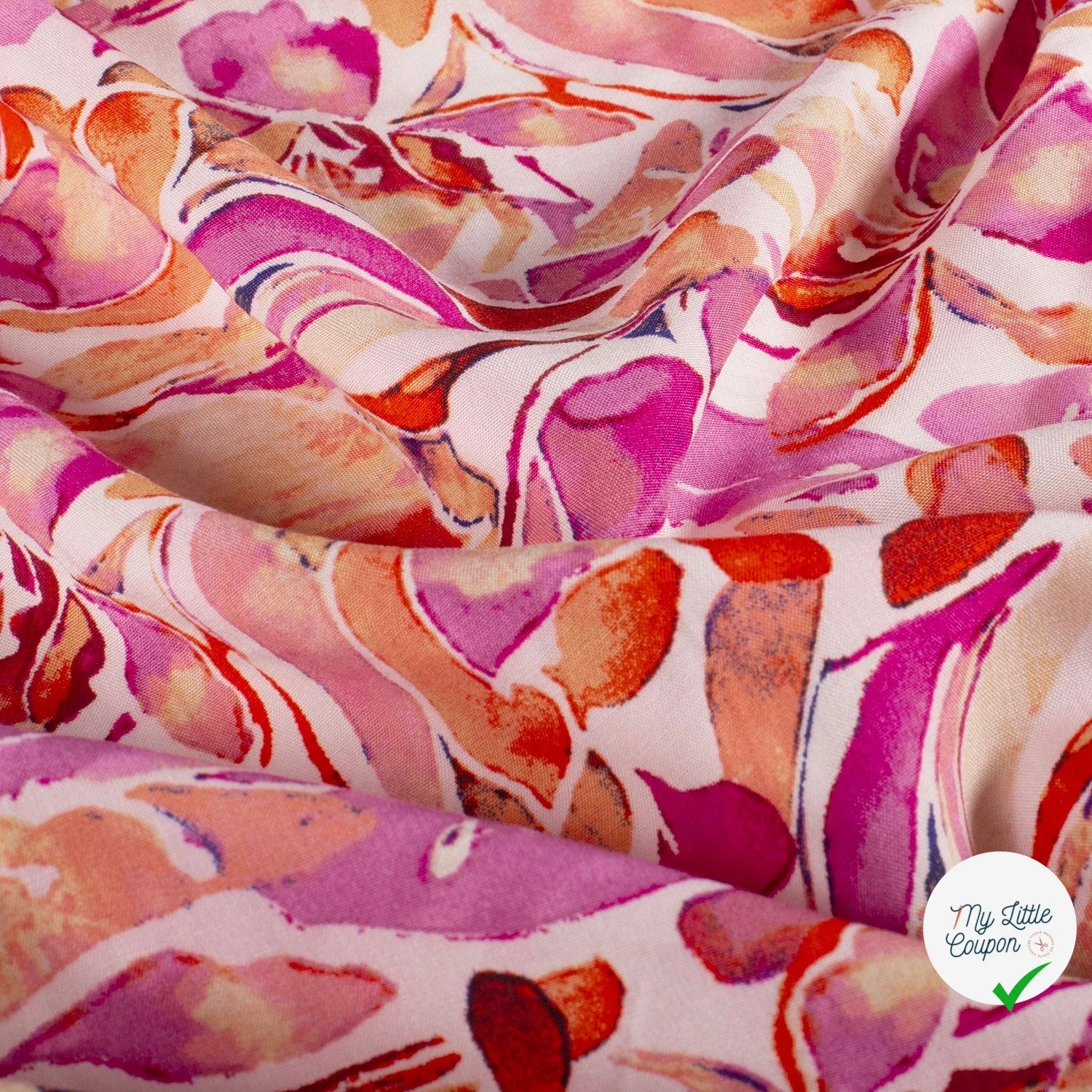 POPELINE VISCOSE DIGITAL DIGI FLOWERS - My Little Coupon