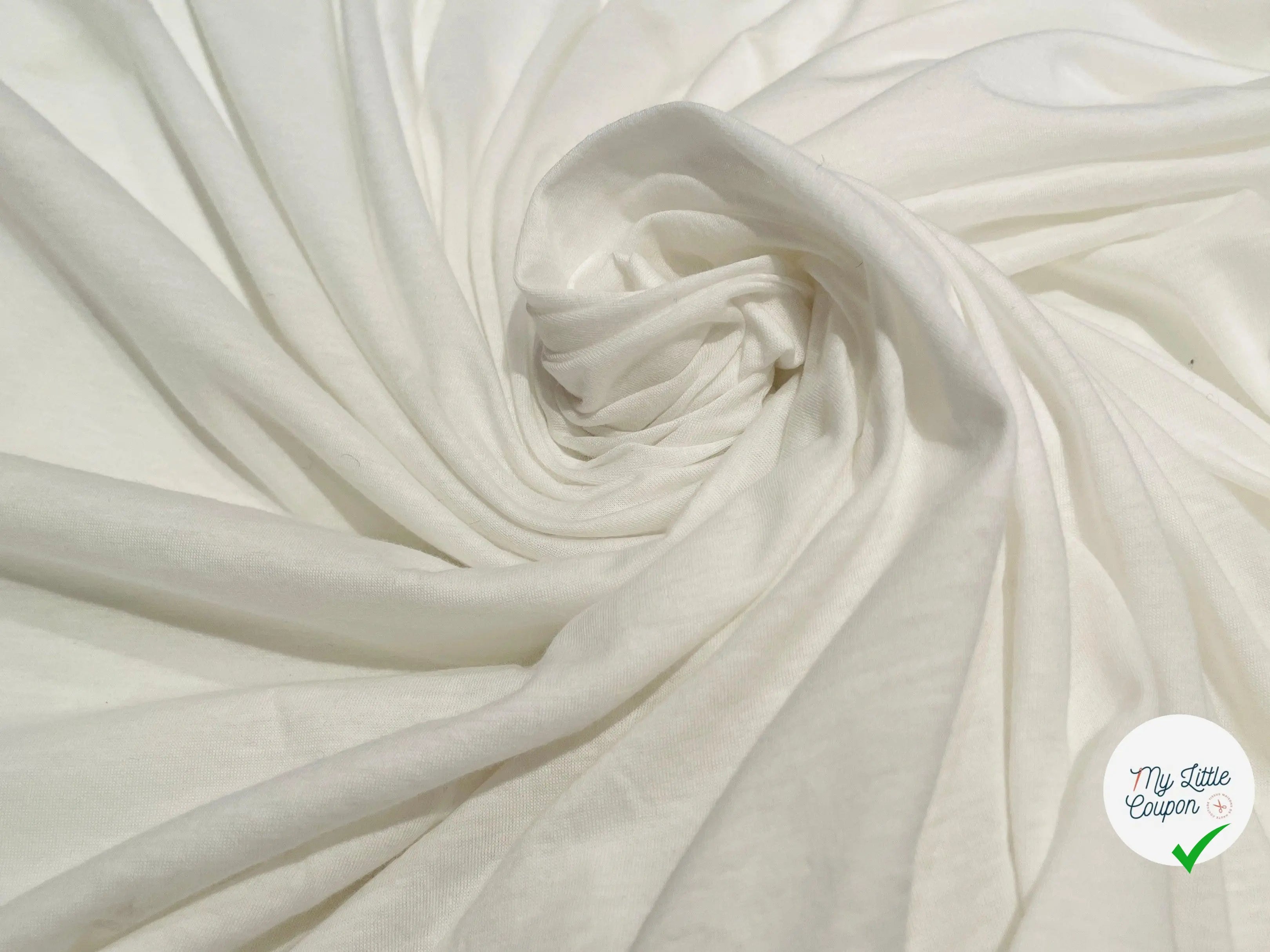 PRINCE DE GALLE & JERSEY 100% COTON BLANC CASSÉ - My Little Coupon