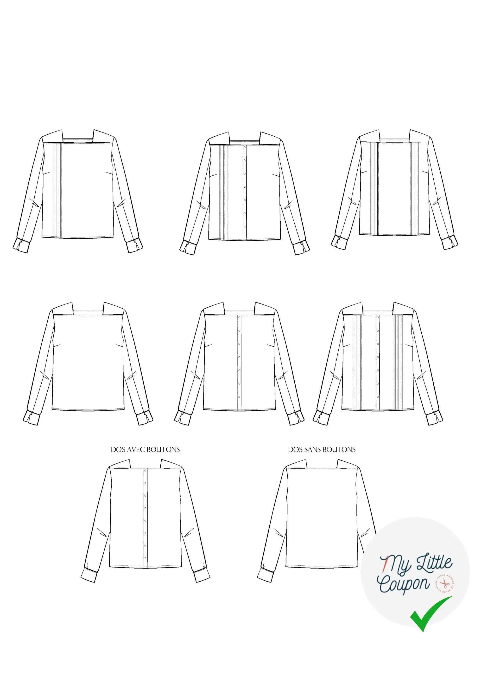 Patron couture La blouse DEFERLANTE / Patron pochette - My Little Coupon
