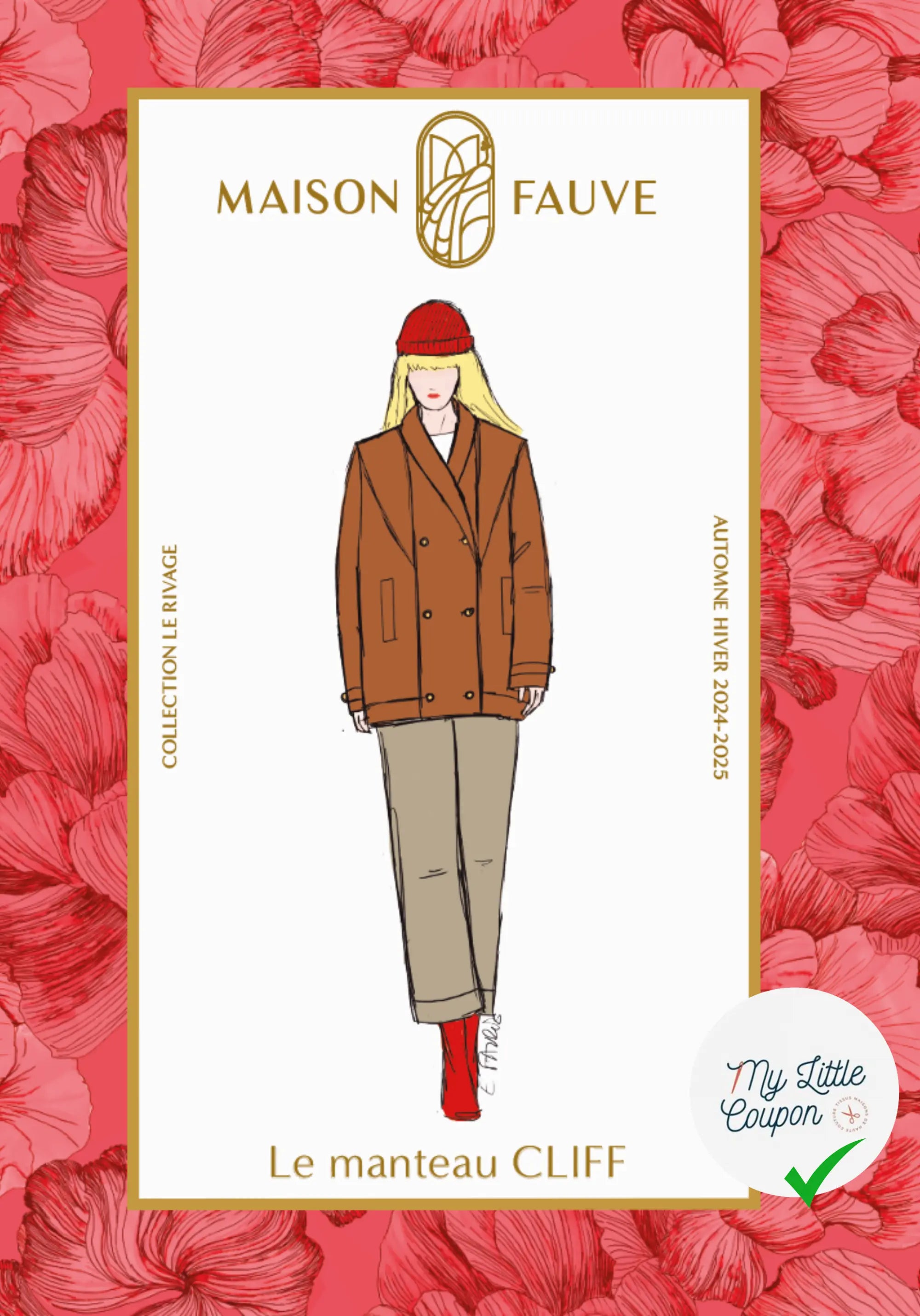 Patron couture Le Manteau CLIFF/ Patron pochette - My Little Coupon