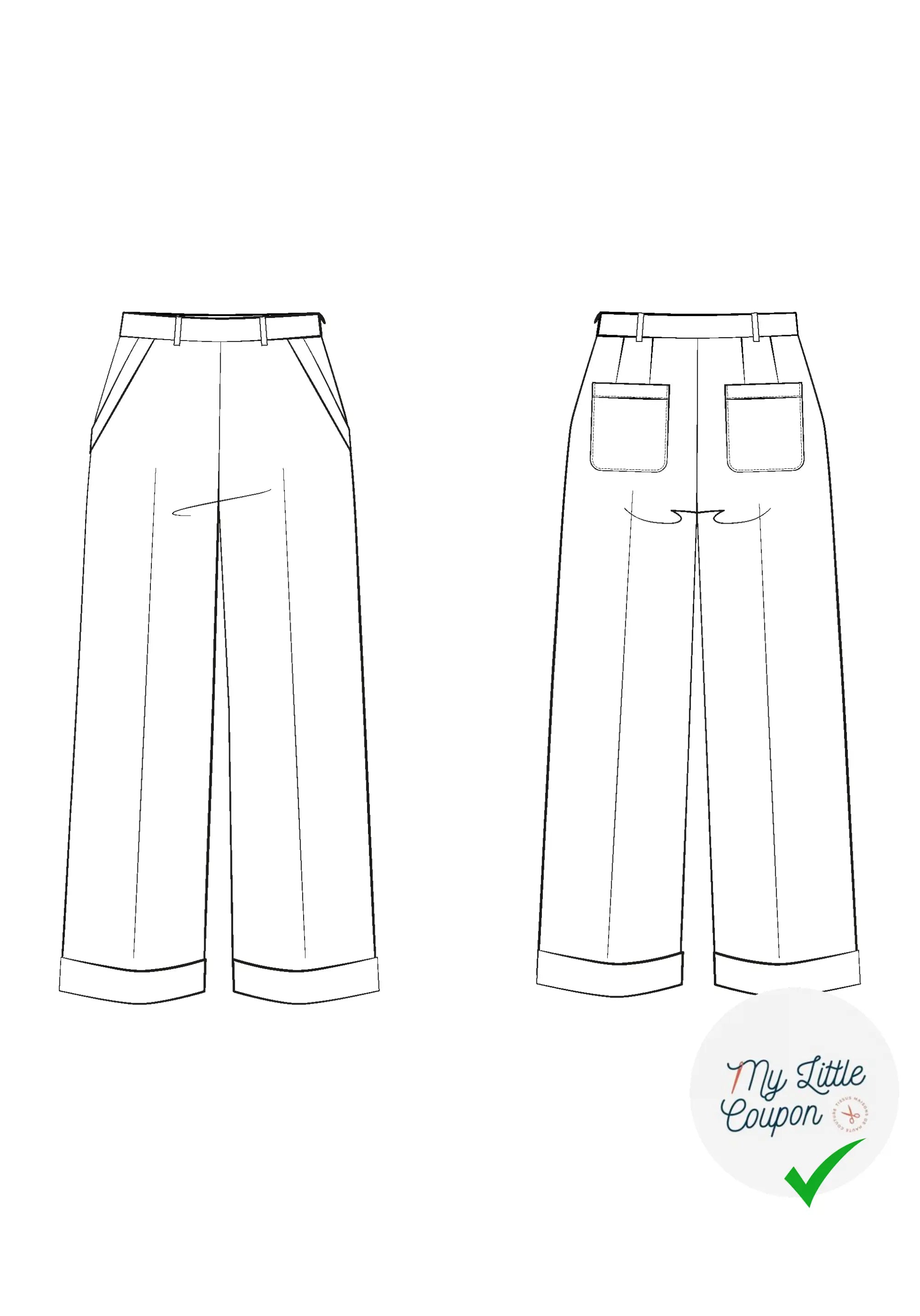 Patron couture Le pantalon RECIF/ Patron pochette - My Little Coupon