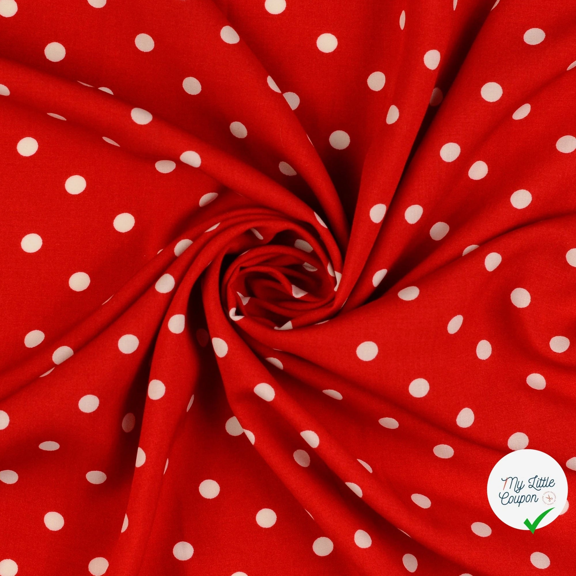 Popeline de viscose rouge - My Little Coupon
