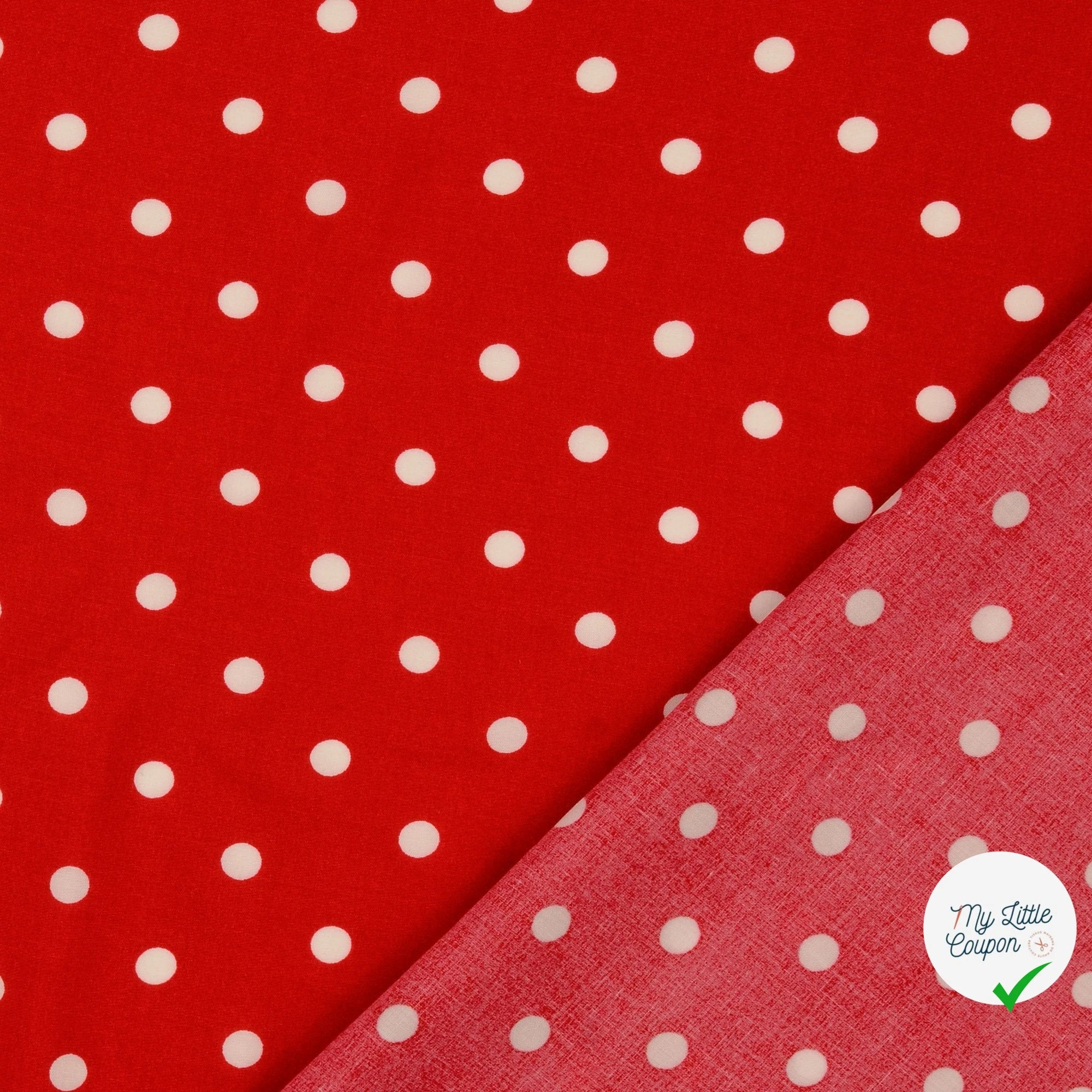 Popeline de viscose rouge - My Little Coupon