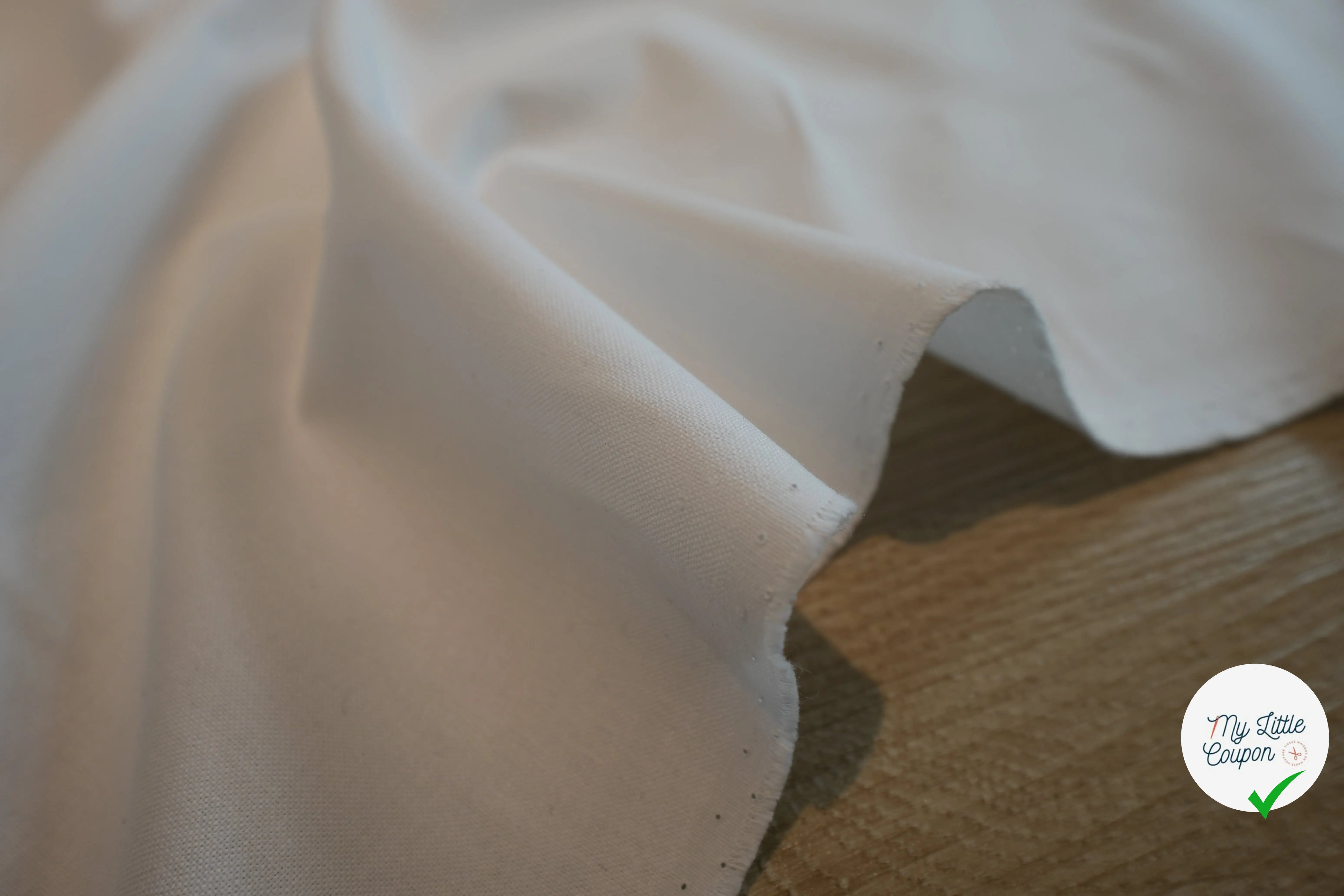 RECYCLED COTTON HEAVY POPLIN, White - My Little Coupon