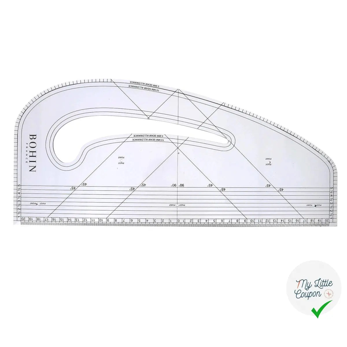 REGLE DE COUTURE MULTIFONCTION 42X19CM - My Little Coupon