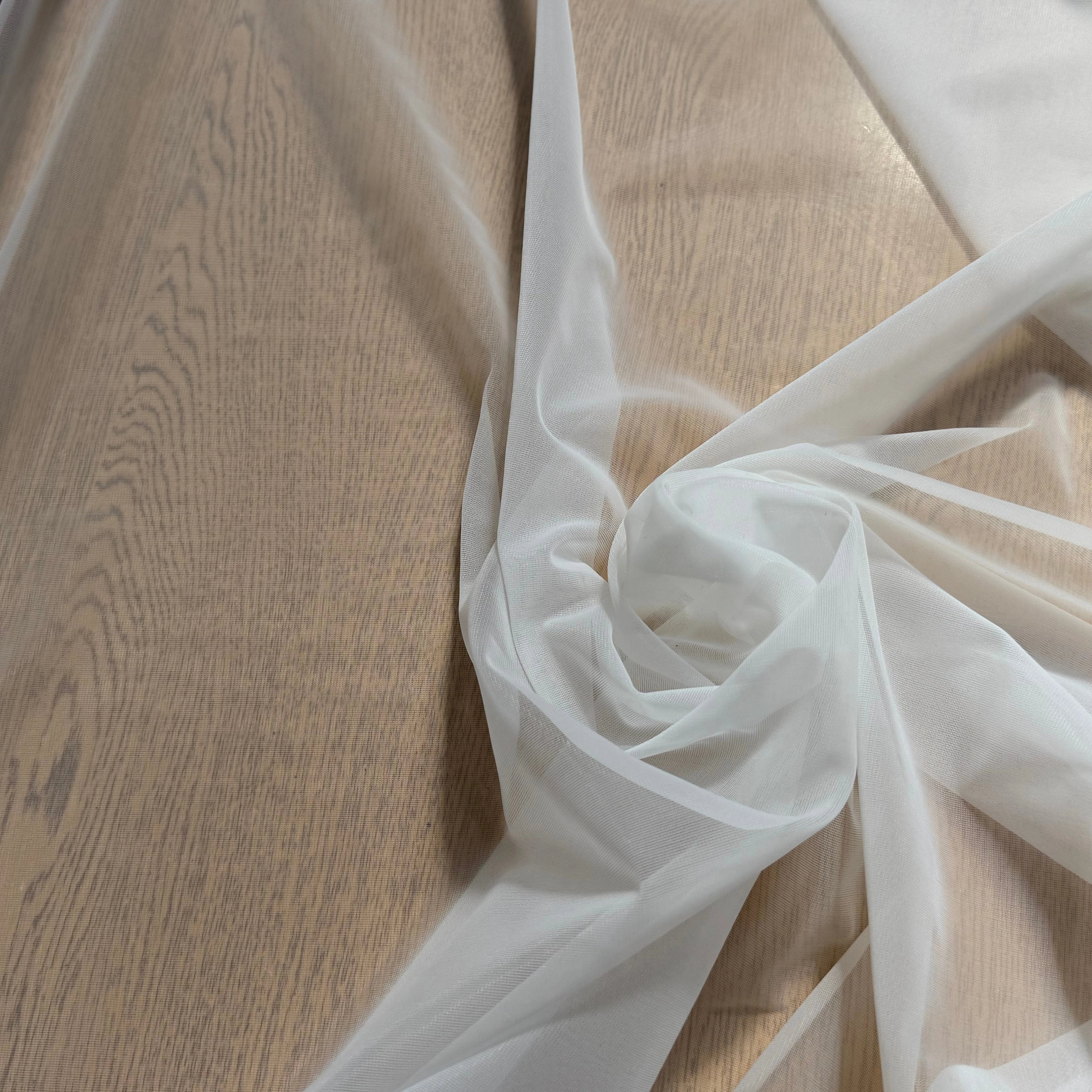 RESILE 100% POLYAMIDE LISSE STRETCH BLANC - My Little Coupon