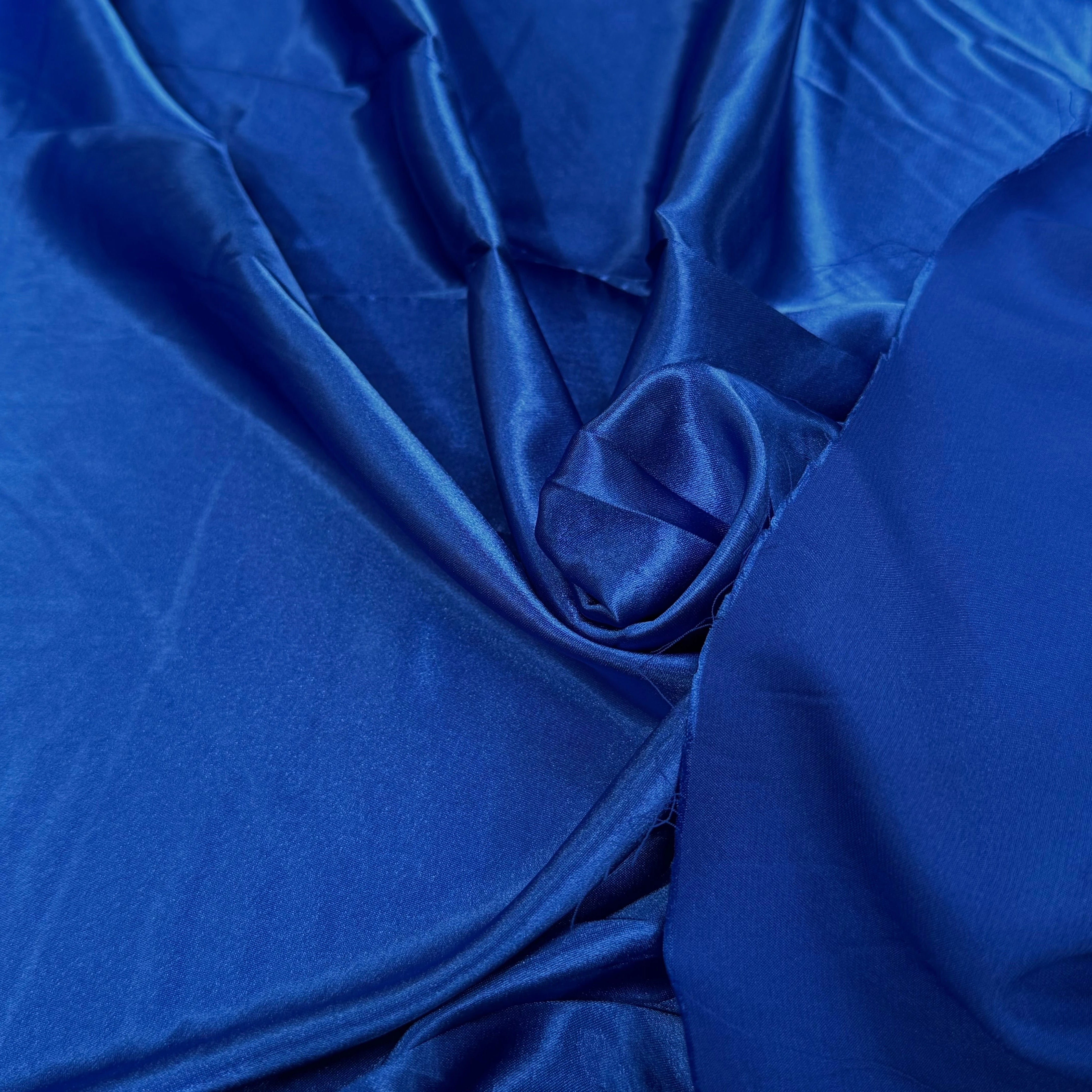 SATIN BLEU FLUIDE LÉGÈREMENT STRETCH - My Little Coupon