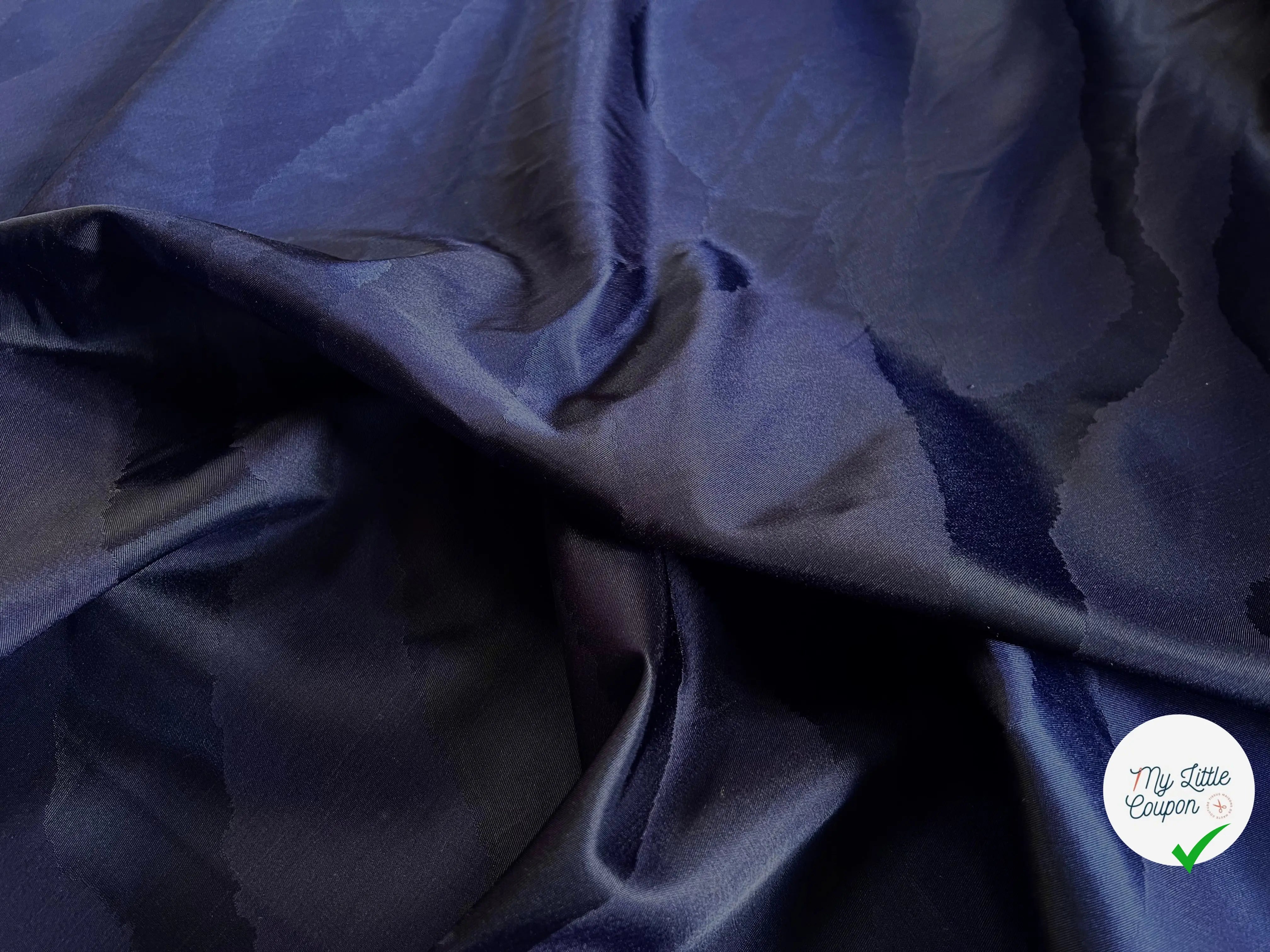SATIN BLEU NUIT TIGRE - My Little Coupon