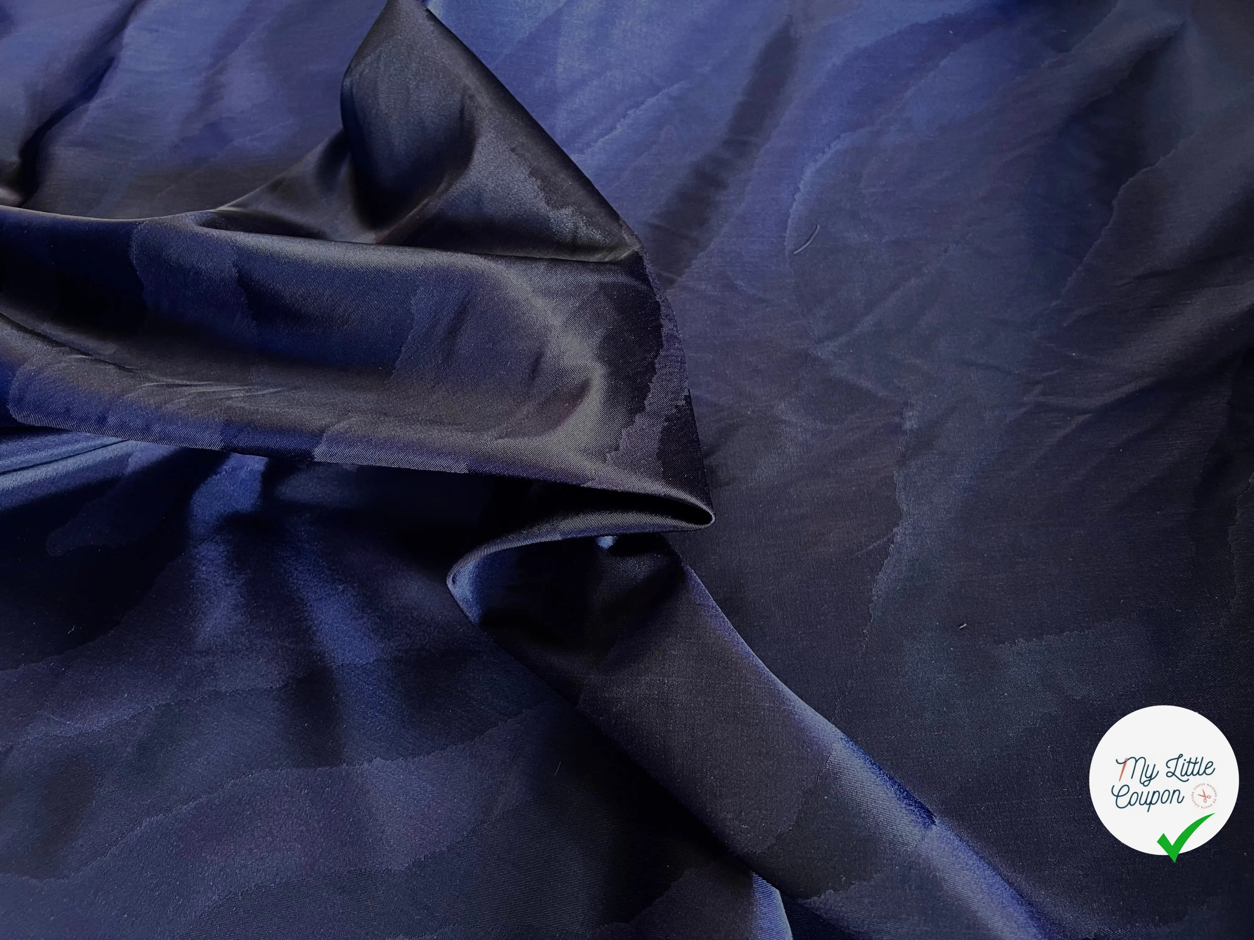 SATIN BLEU NUIT TIGRE - My Little Coupon