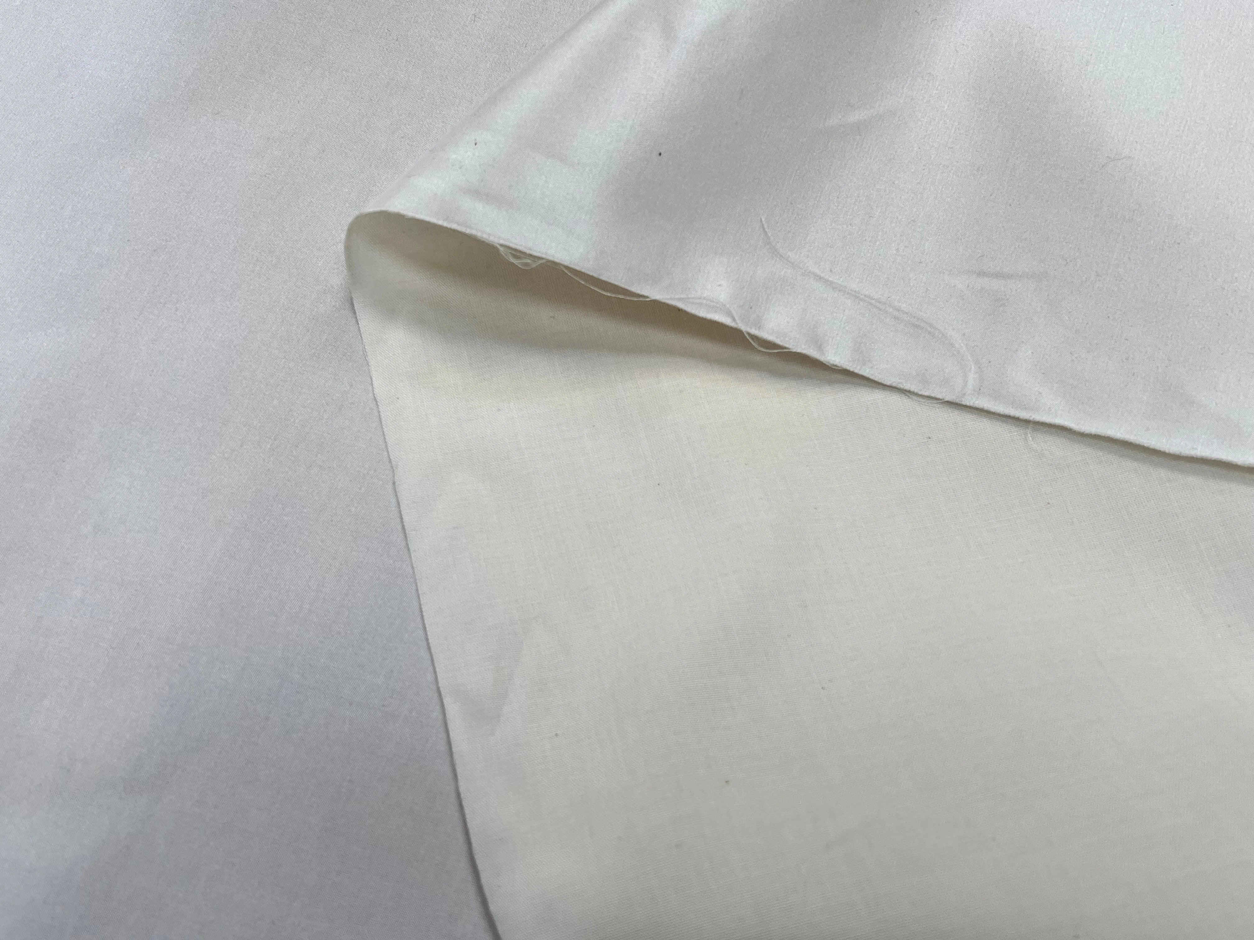 SATIN COTON CONTRECOLLÉ UNE FACE SATINÉE ÉCRU 100% COTON - My Little Coupon