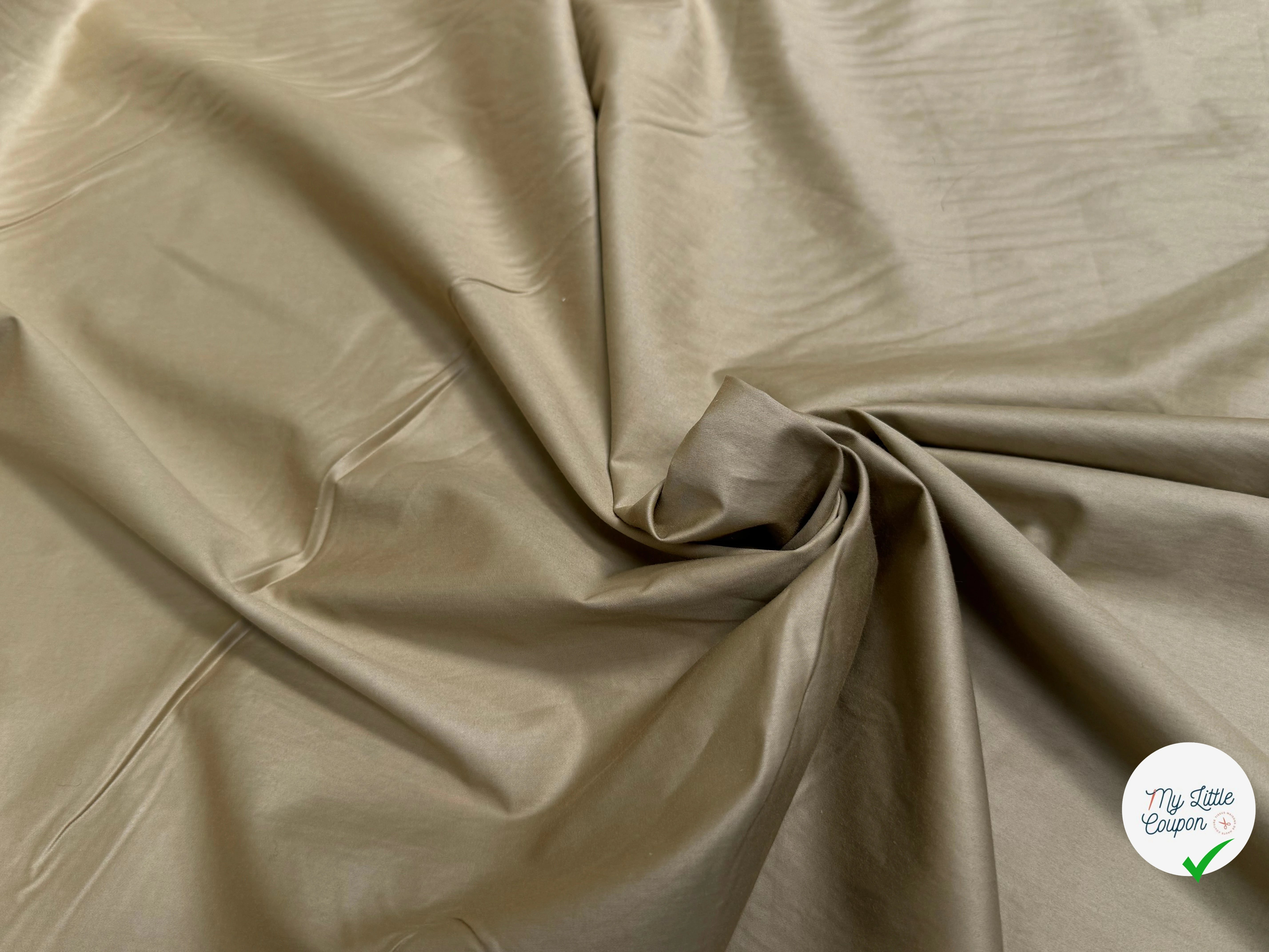 SATIN DE COTON BELLE TENUE BEIGE TAUPE - My Little Coupon