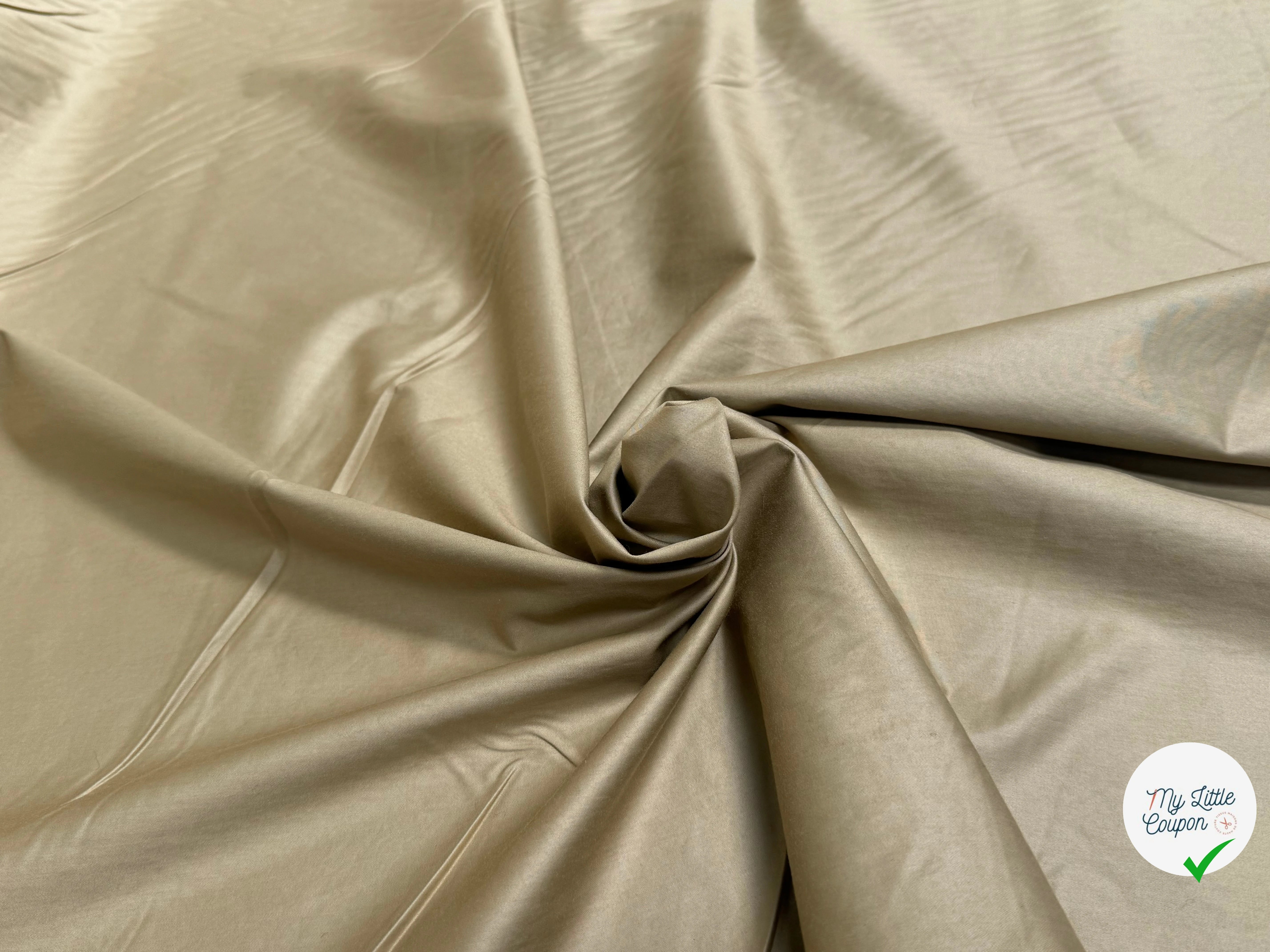 SATIN DE COTON BELLE TENUE BEIGE TAUPE - My Little Coupon