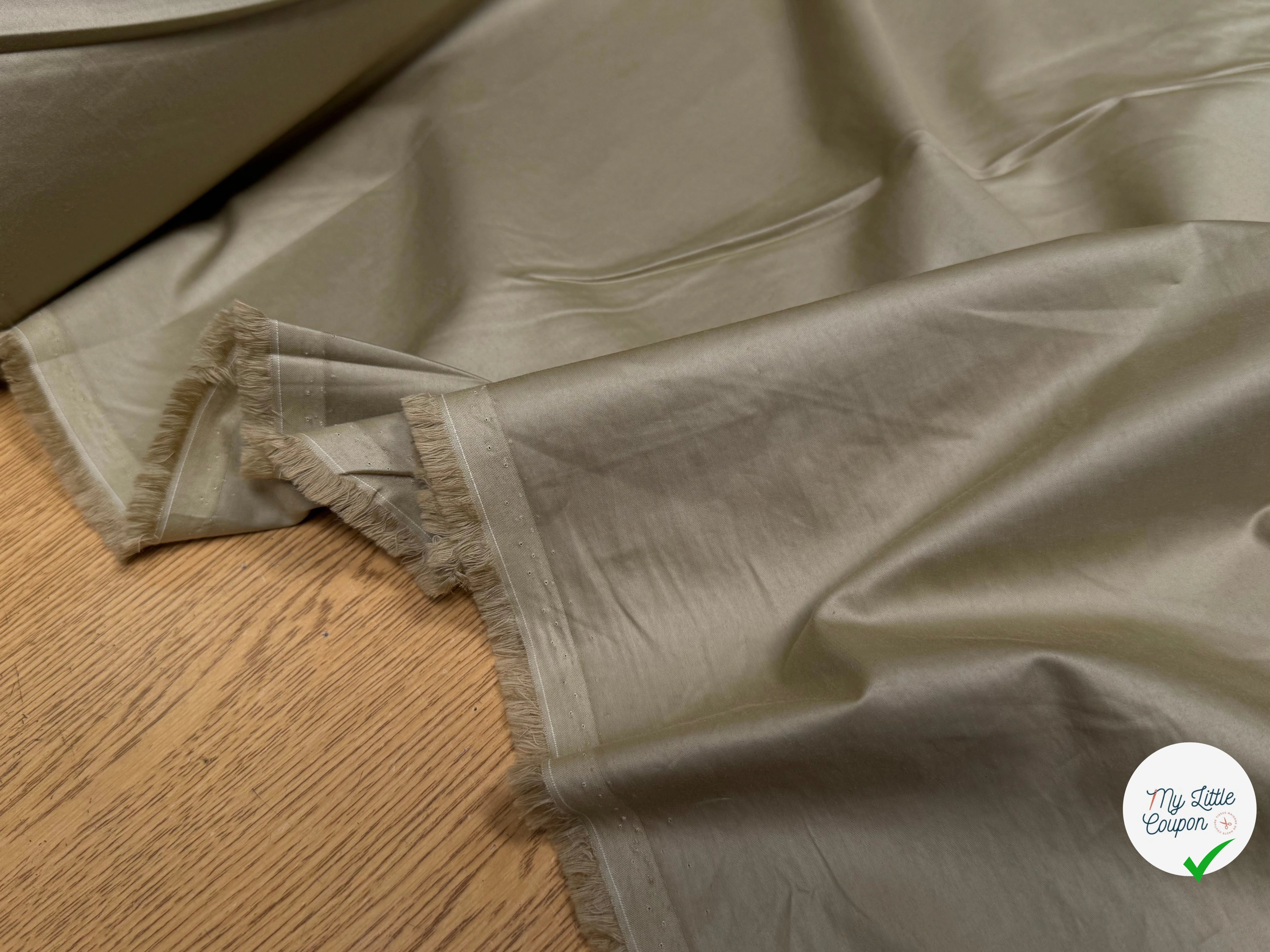 SATIN DE COTON BELLE TENUE BEIGE TAUPE - My Little Coupon