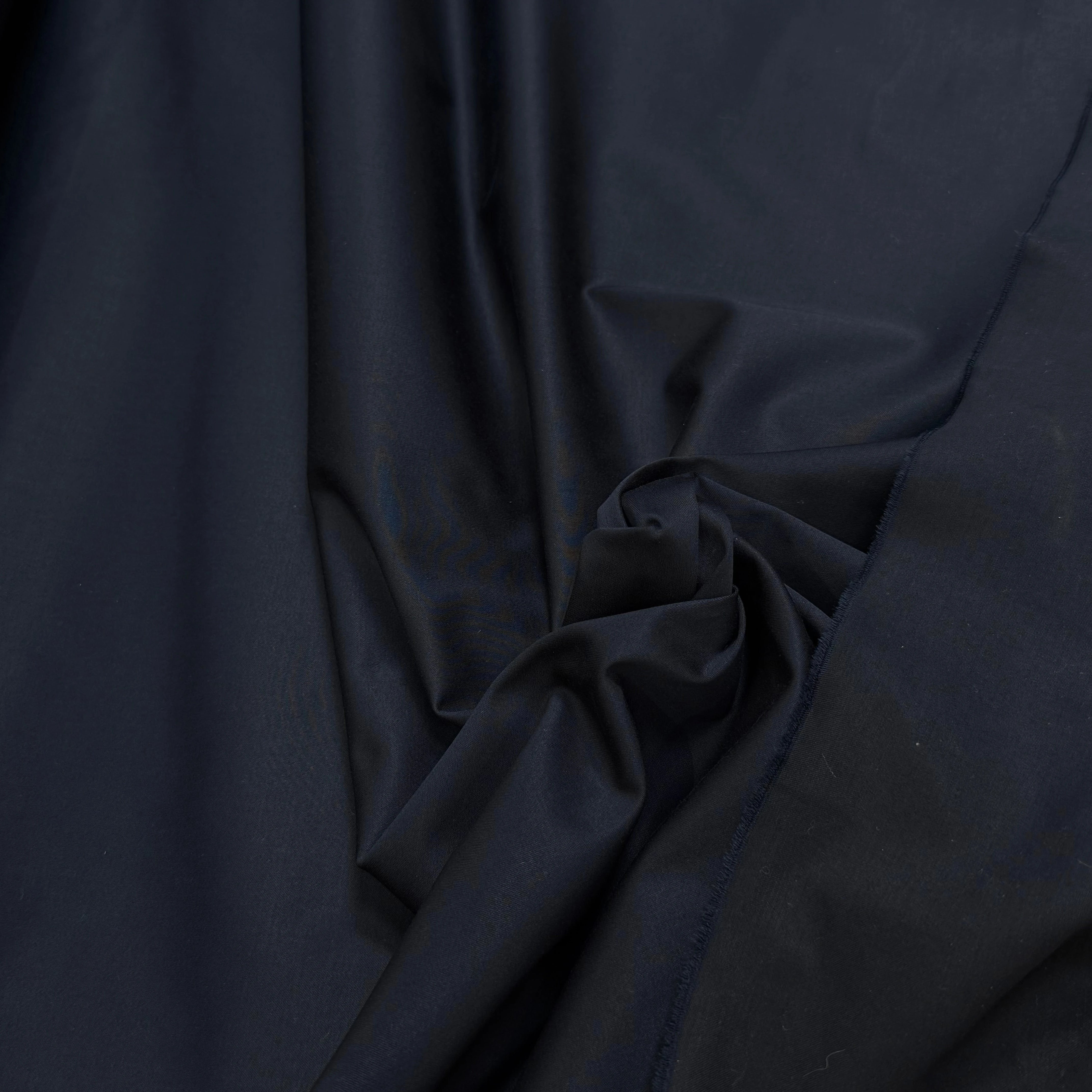 SATIN DE COTON BLEU NUIT 5% ÉLASTHANNE COUTURE - My Little Coupon