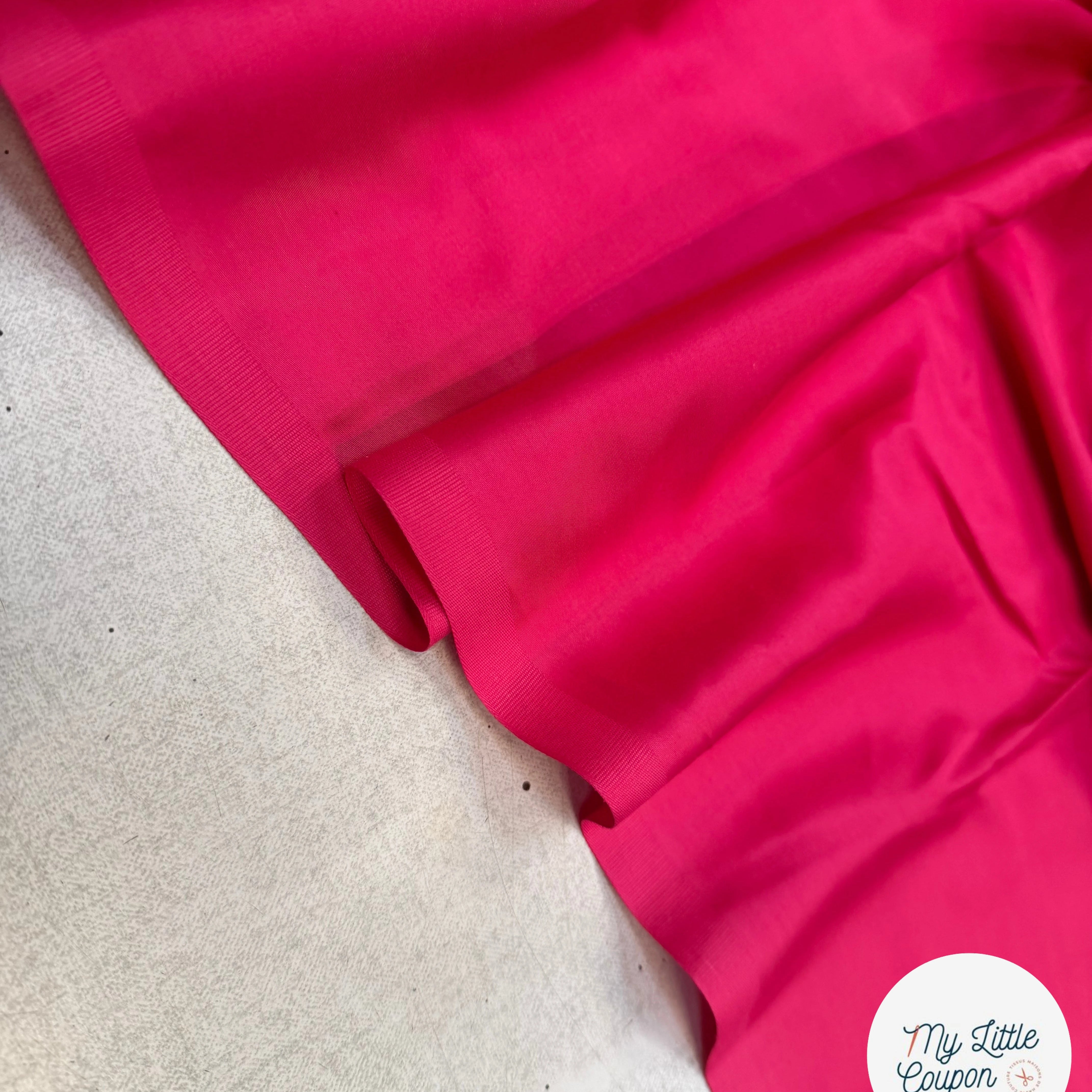 SATIN DE COTON FUCHSIA - My Little Coupon