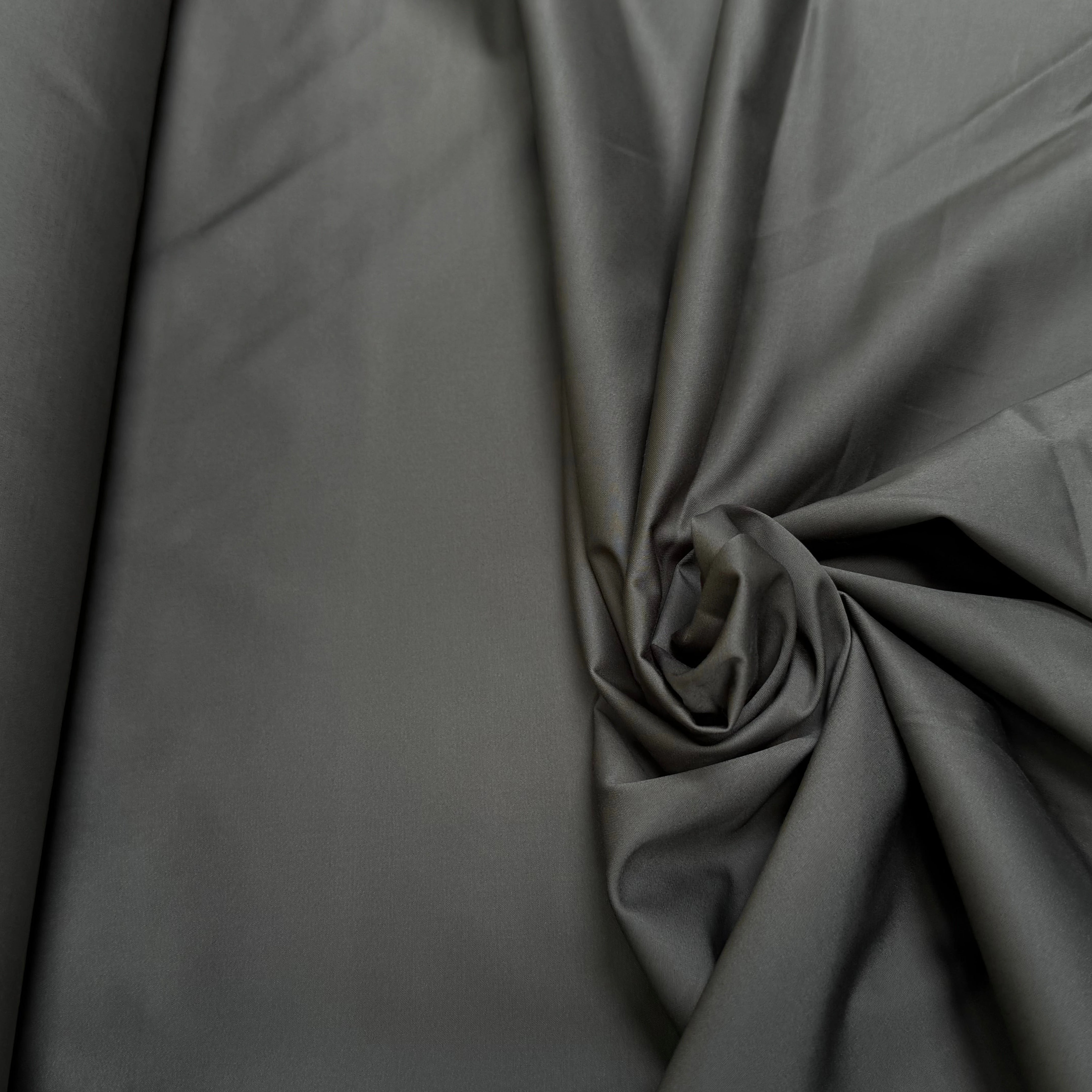 SATIN DE COTON GRIS FONCÉ QUALITÉ COUTURE STRETCH - My Little Coupon