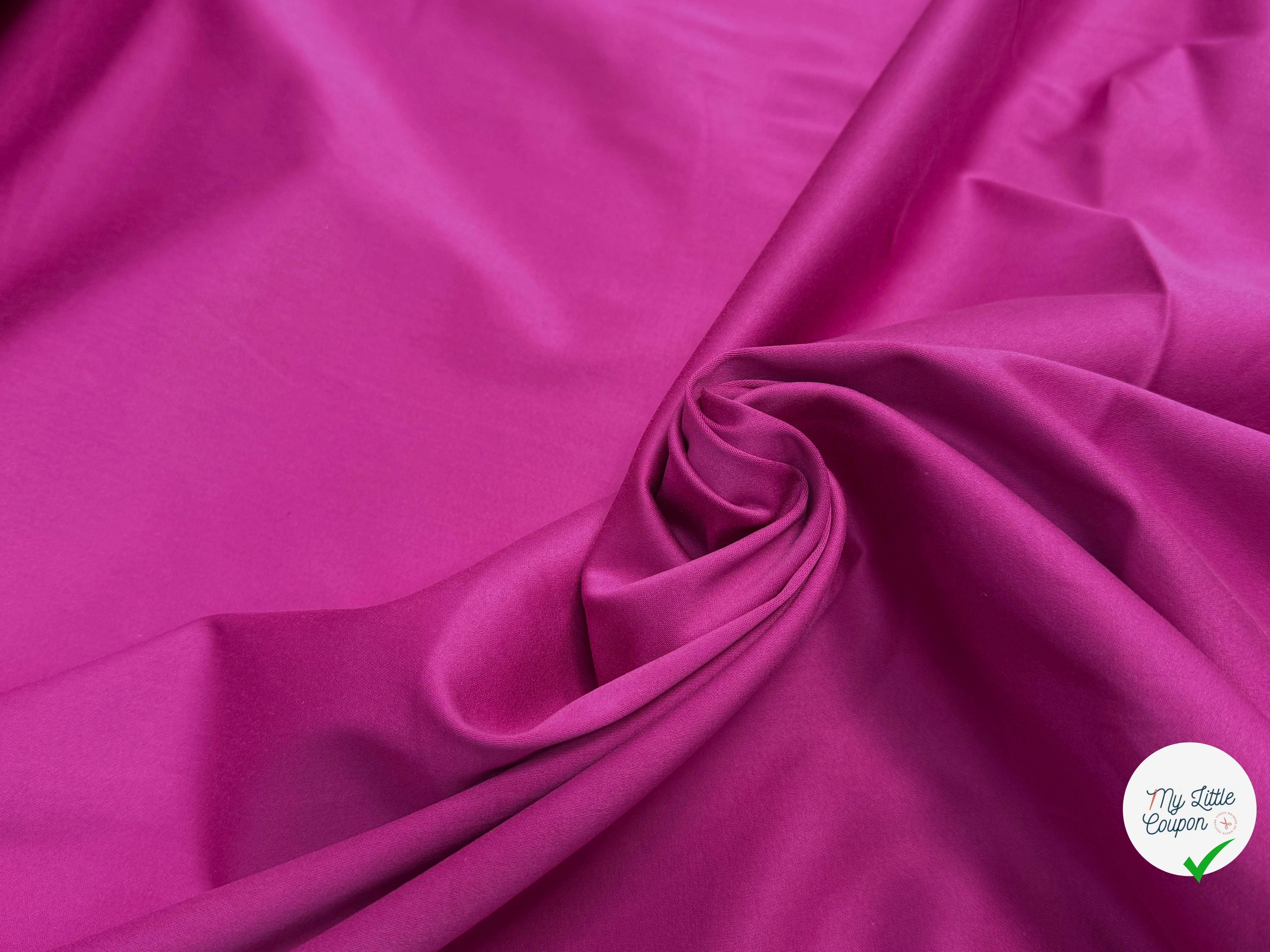 SATIN DE COTON LOURD FUSHIA - My Little Coupon