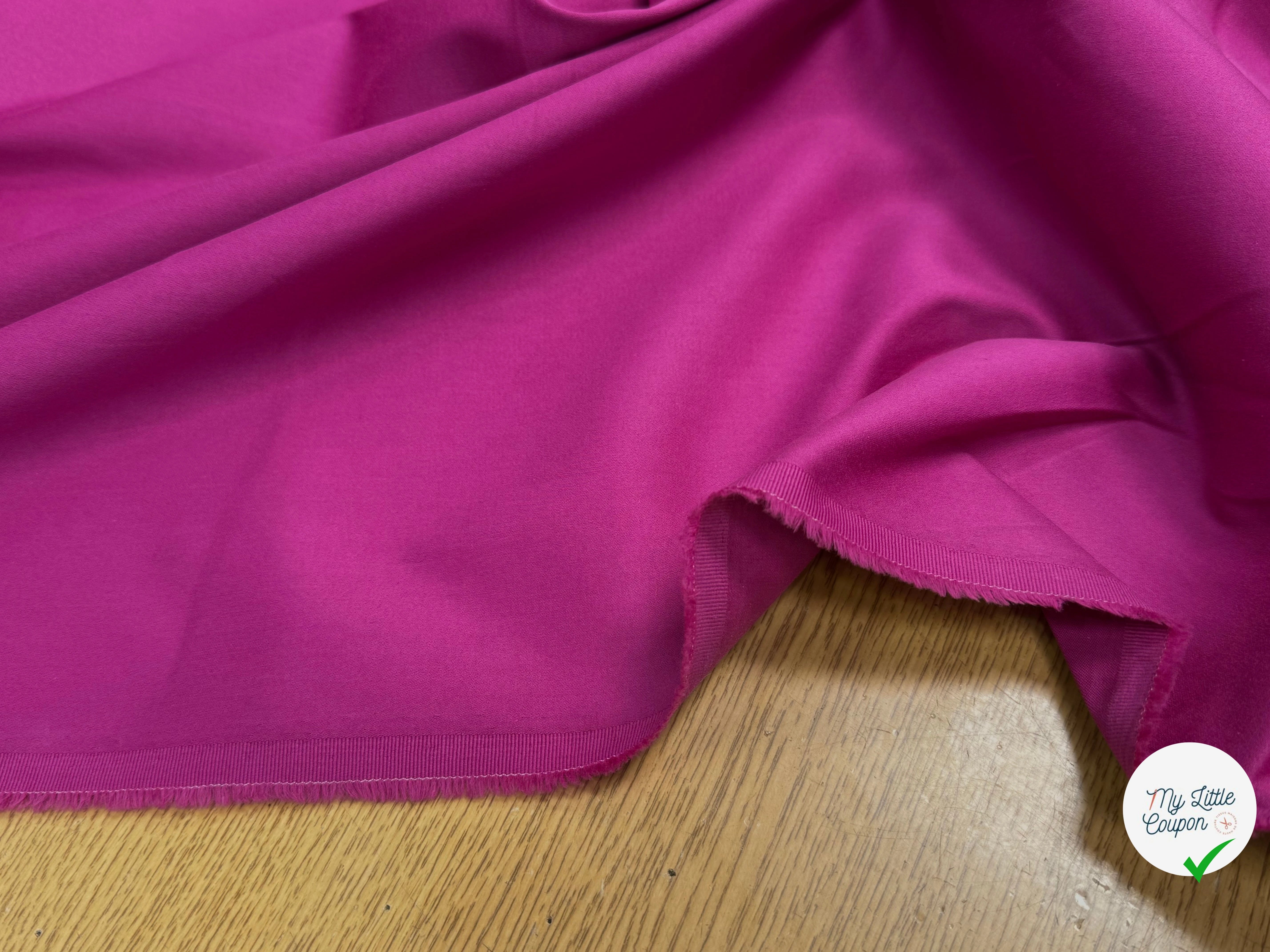 SATIN DE COTON LOURD FUSHIA - My Little Coupon