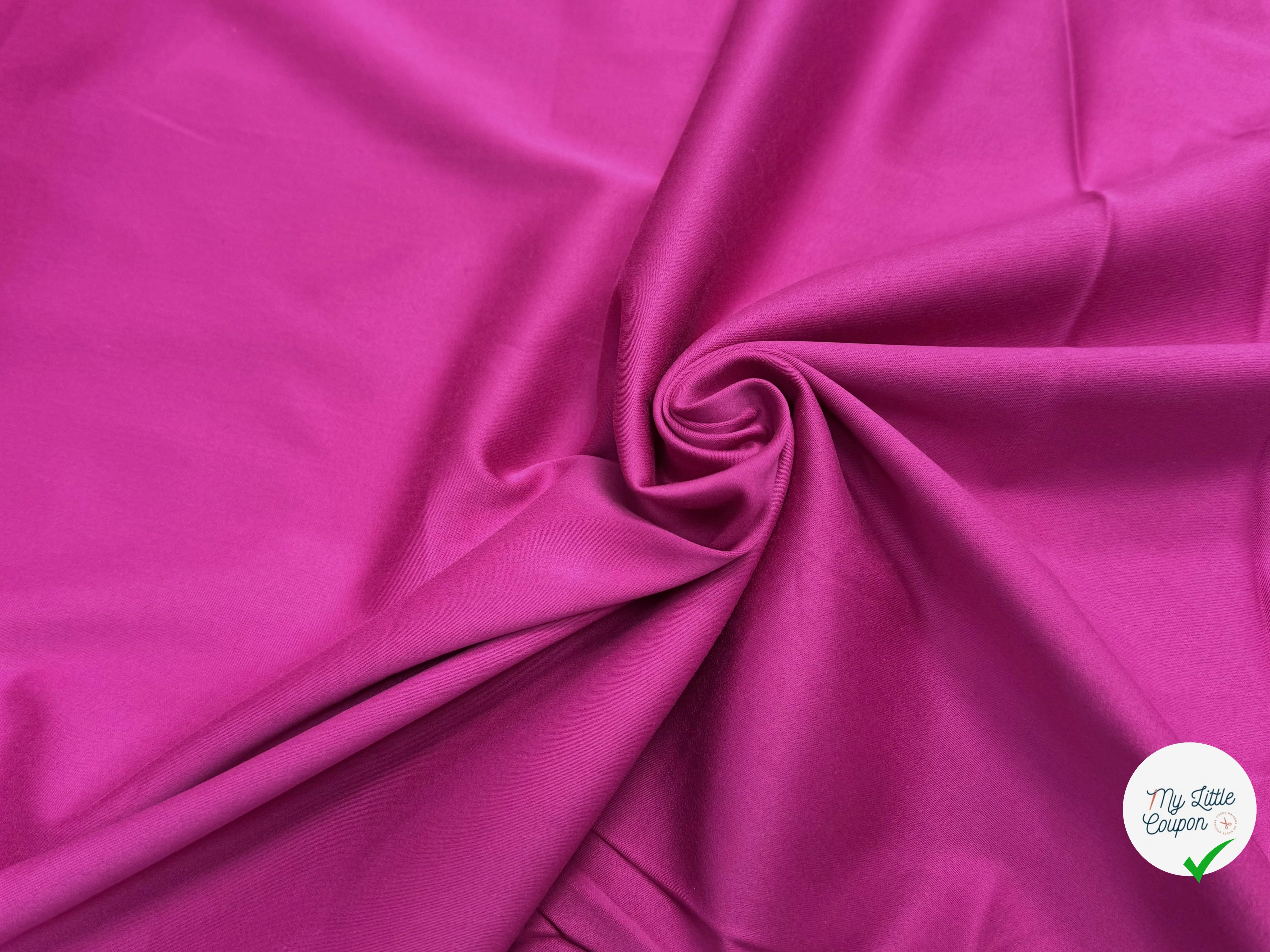 SATIN DE COTON LOURD FUSHIA - My Little Coupon