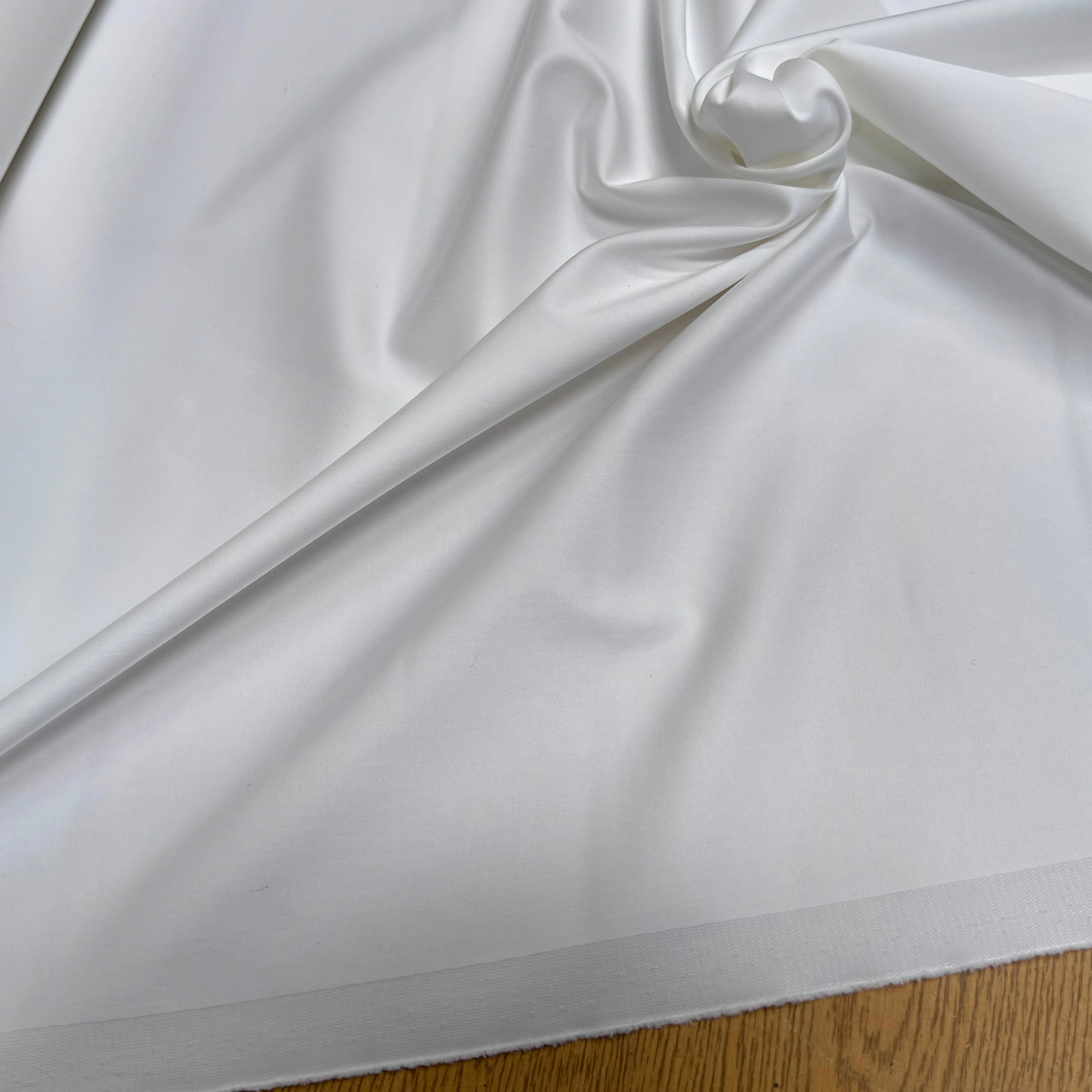 SATIN DE COTON LOURD QUALITÉ COUTURE CHIC BLANC - My Little Coupon