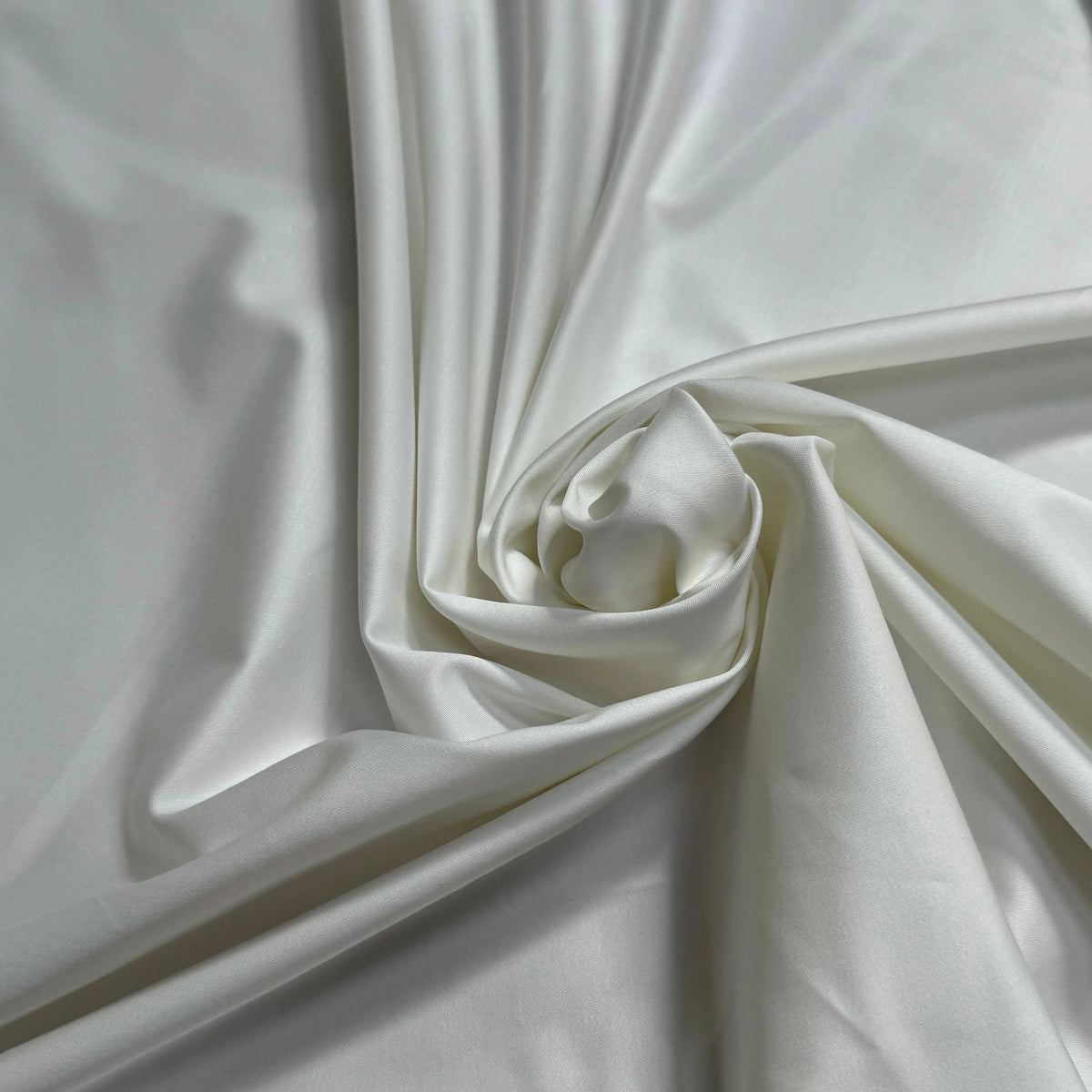 SATIN DE COTON LOURD TRÈS BELLE TENUE BLANC CASSÉ STRETCH - My Little Coupon