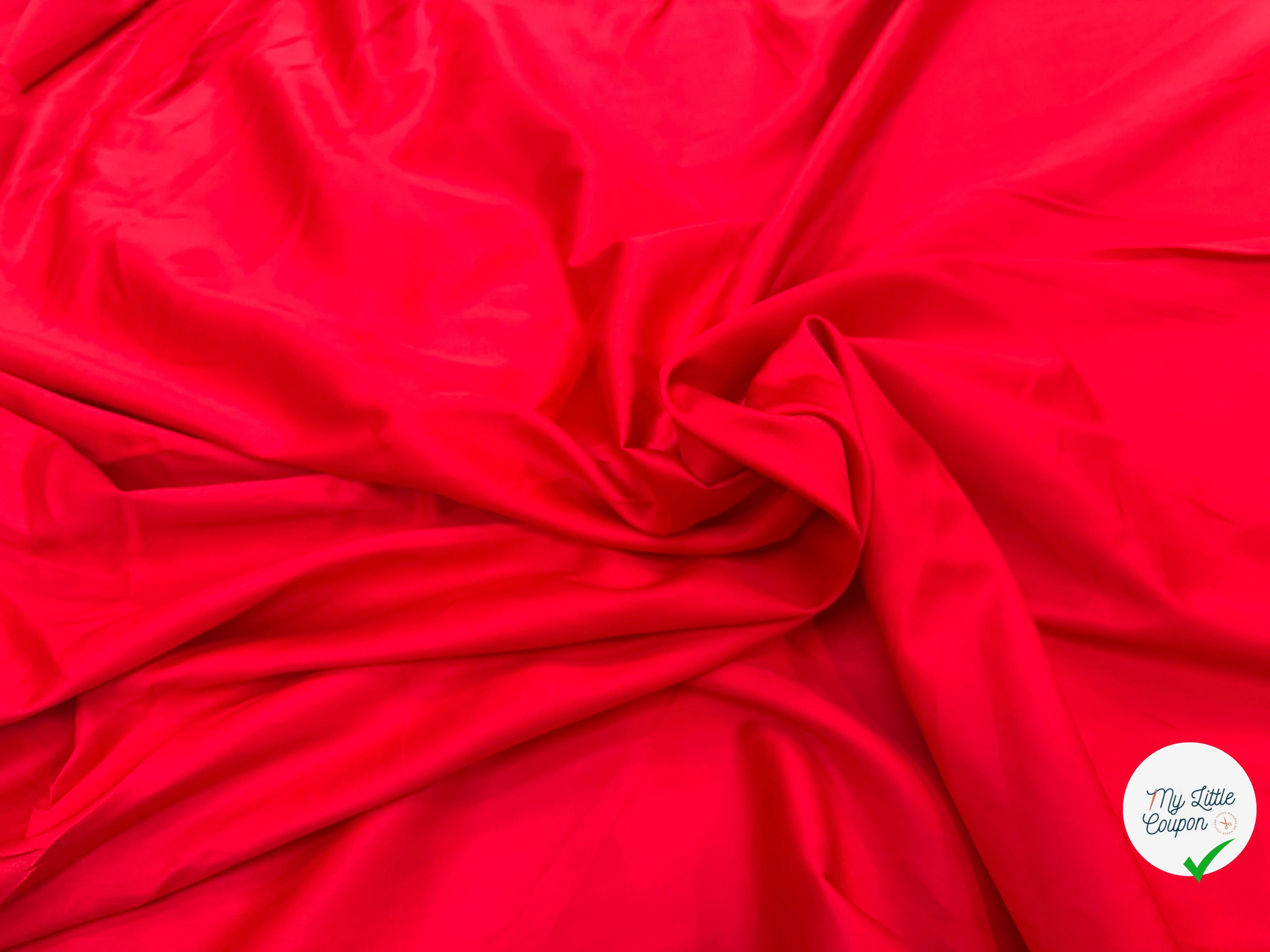 SATIN DE COTON ROUGE - My Little Coupon