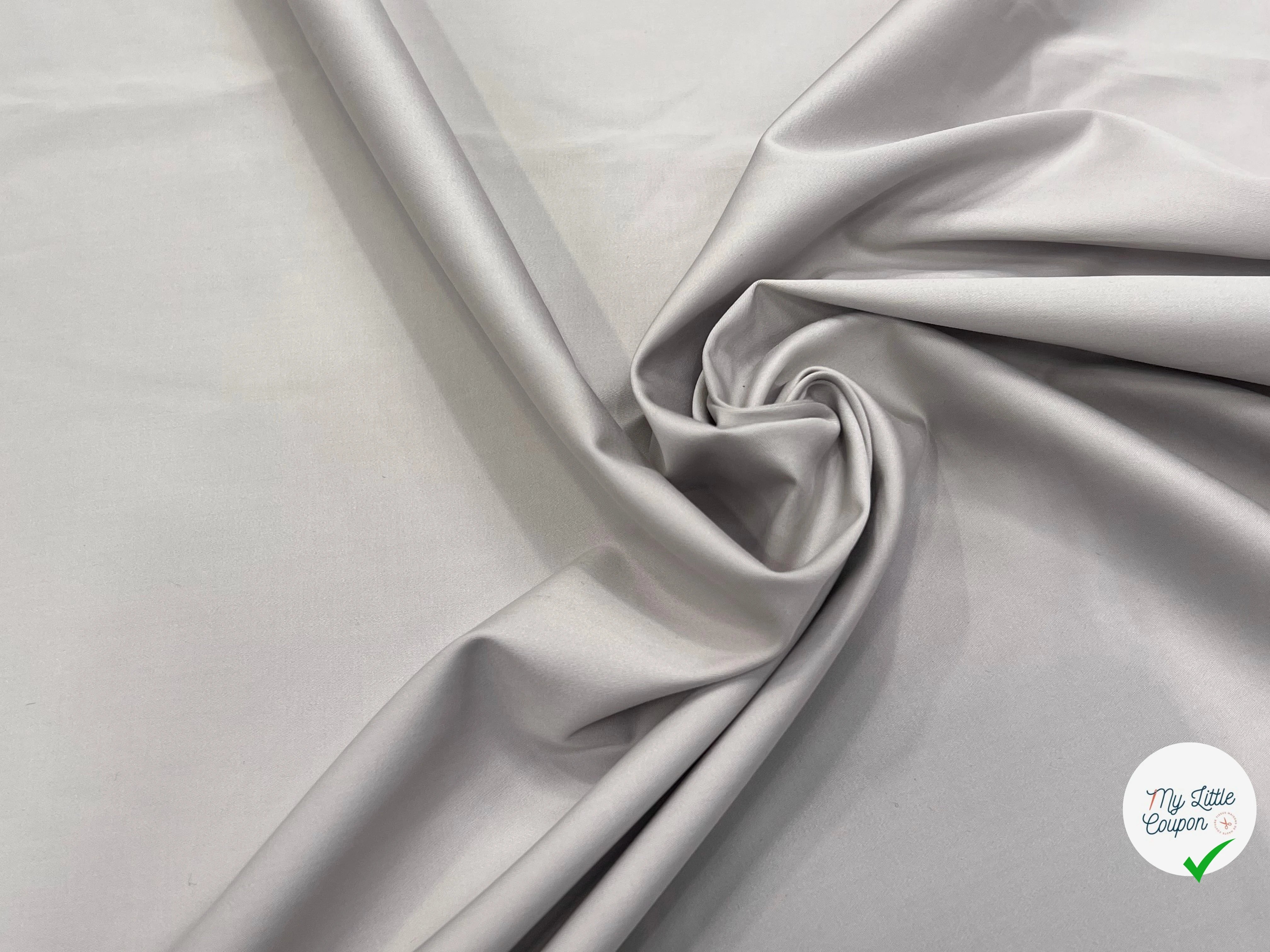 SATIN DE COTON STRETCH BEIGE CAFÉ AU LAIT - My Little Coupon