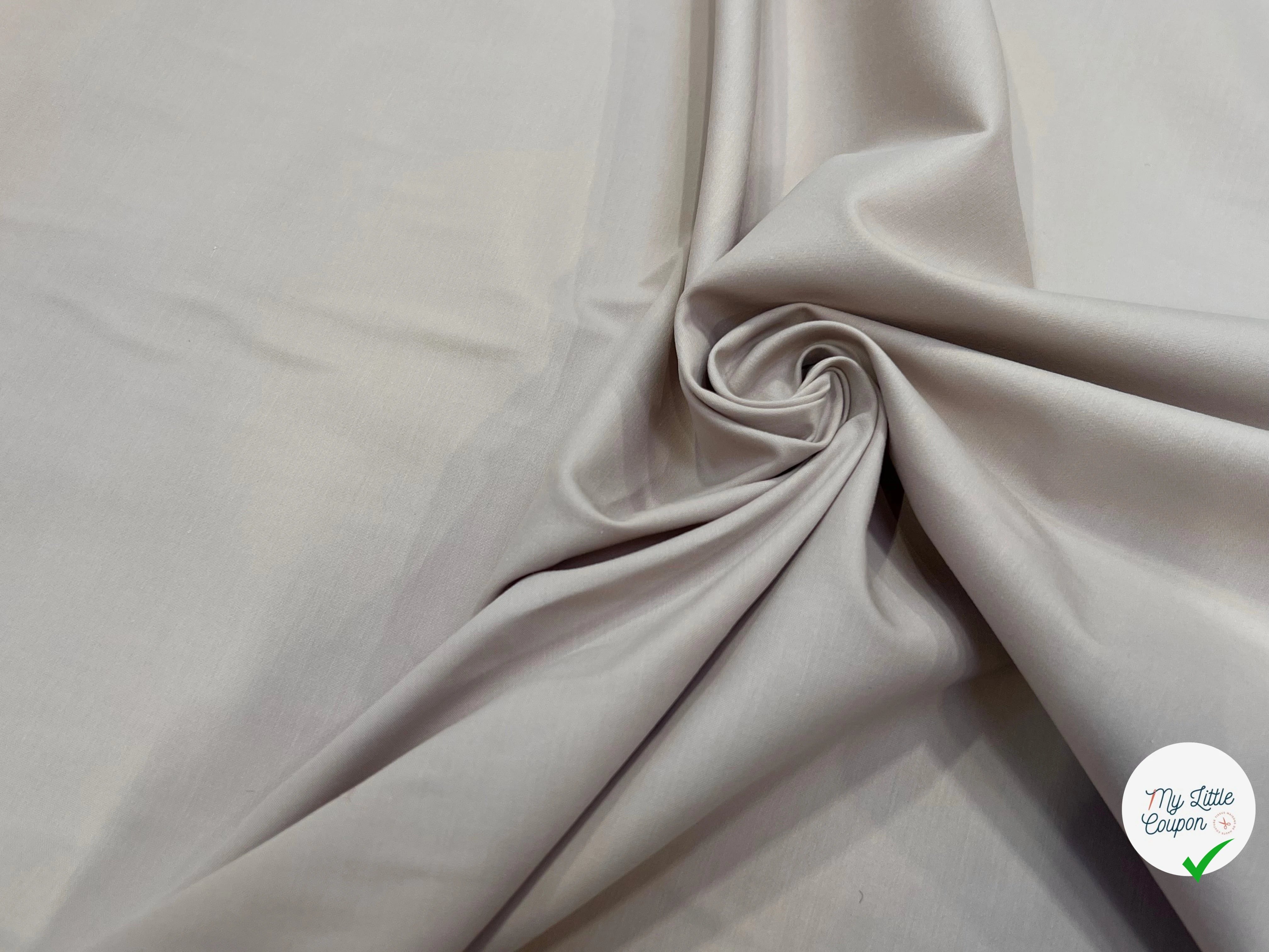 SATIN DE COTON STRETCH BEIGE EUPE - My Little Coupon