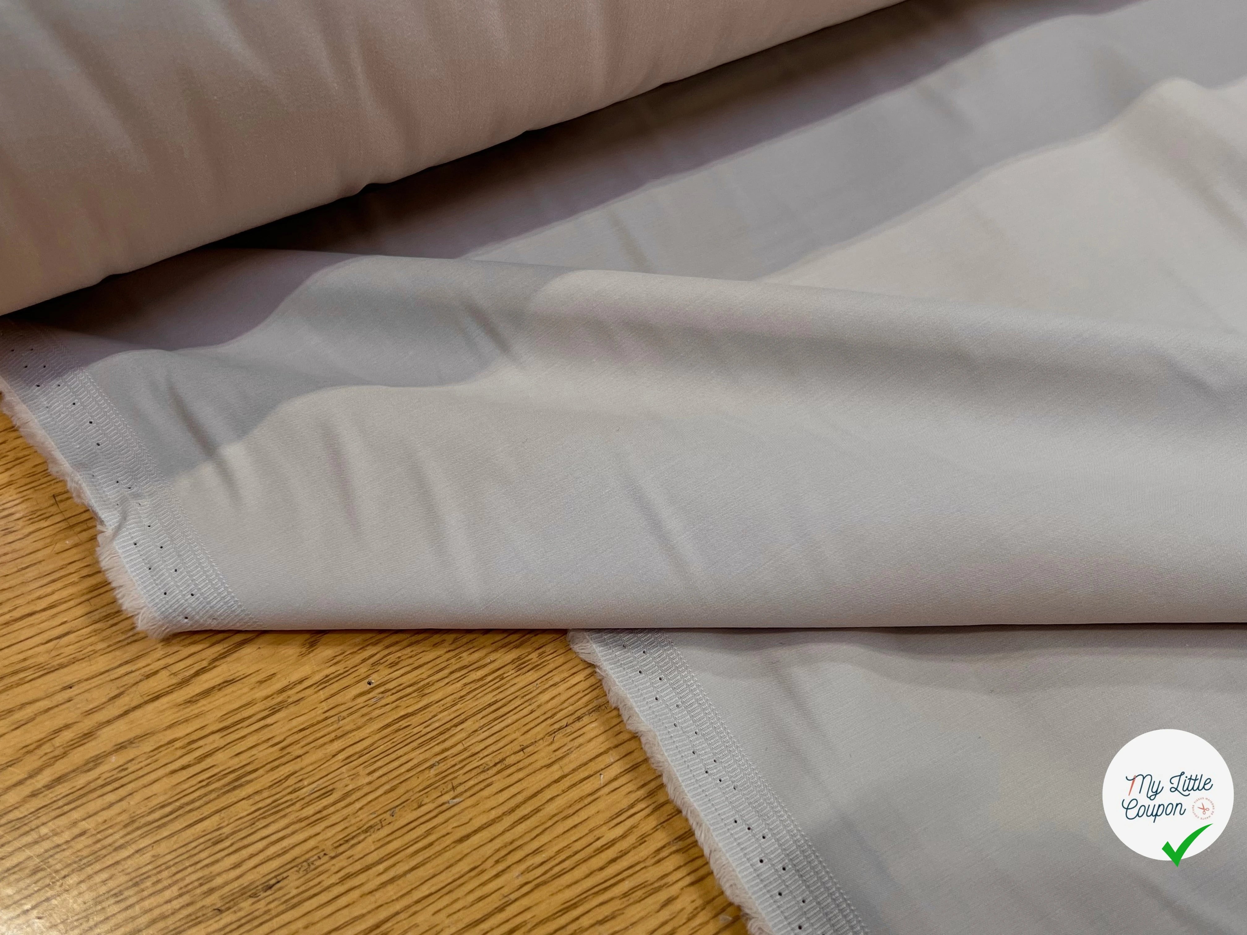 SATIN DE COTON STRETCH BEIGE EUPE - My Little Coupon