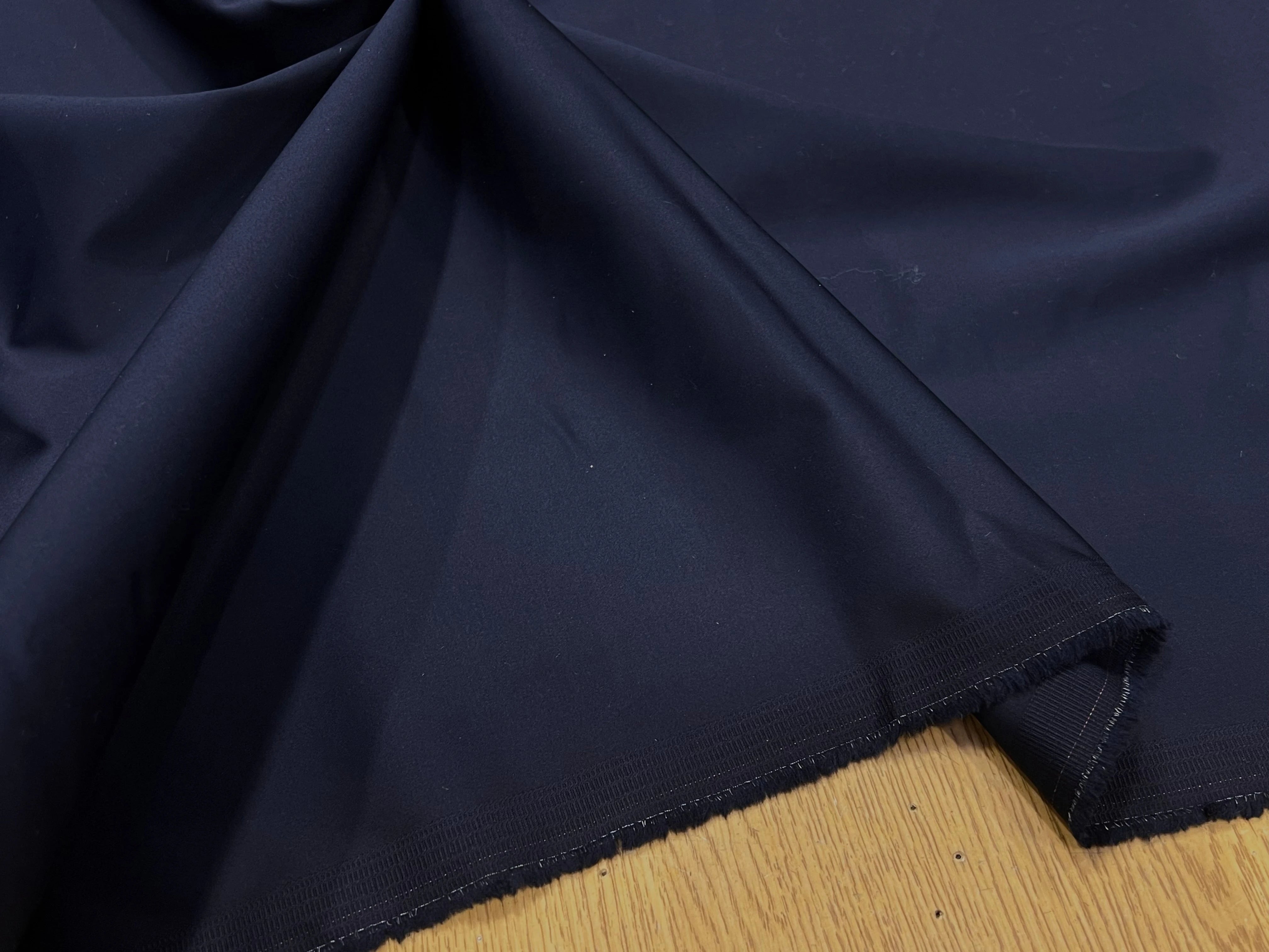 SATIN DE COTON STRETCH NAVY - My Little Coupon