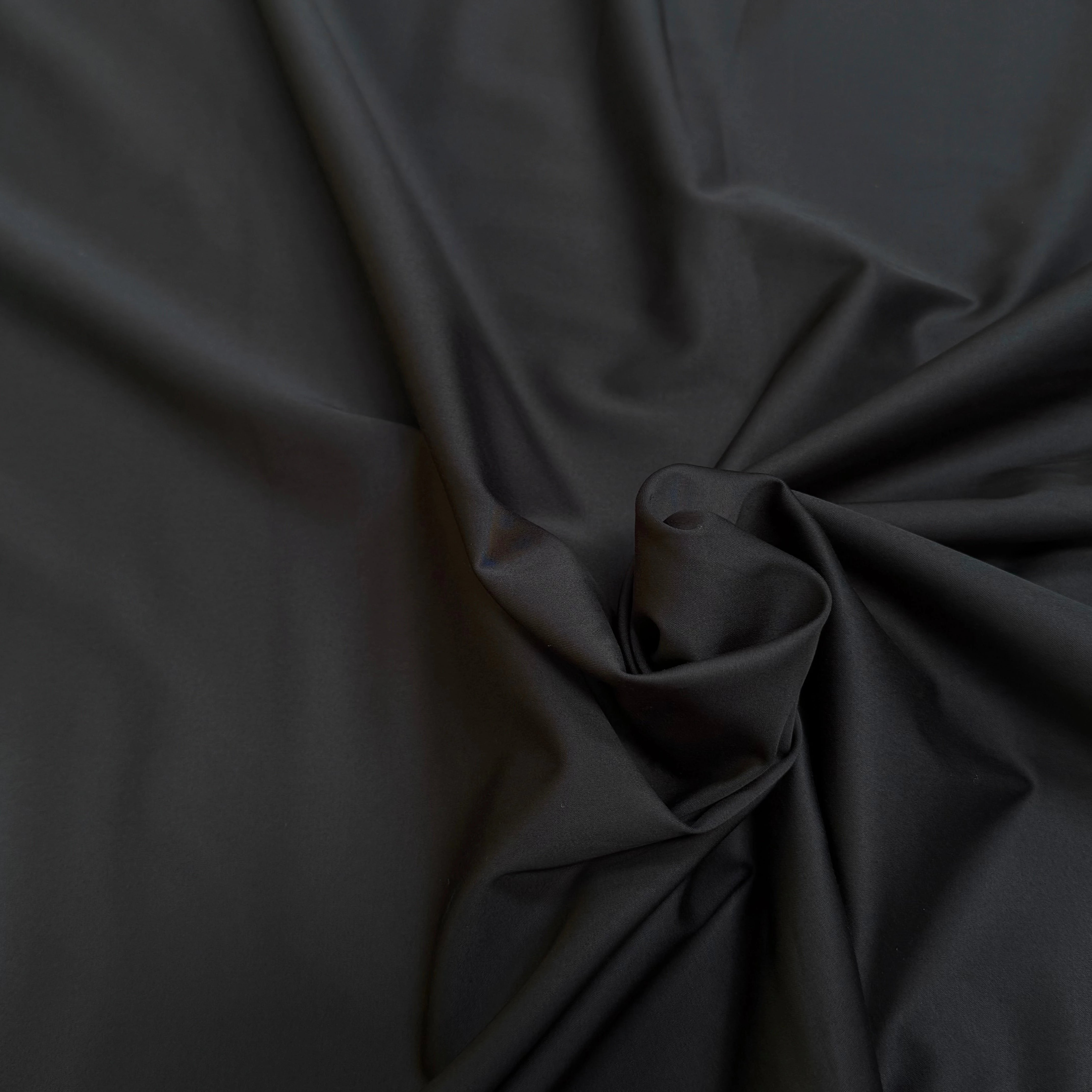SATIN DE COTON UNI NOIR QUALITÉ COUTURE - My Little Coupon