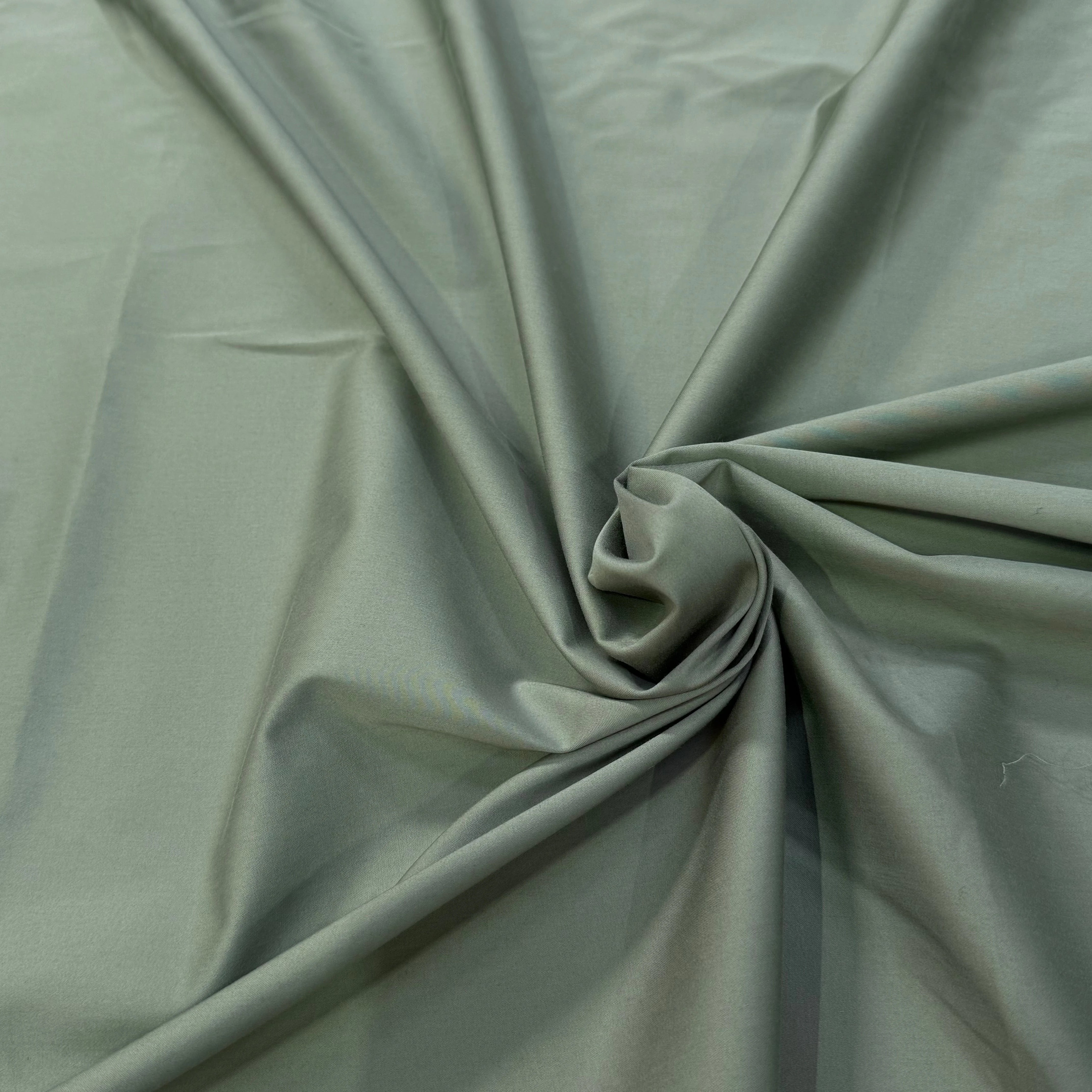 SATIN DE COTON VERT MENTHE CLAIRE STRETCH - My Little Coupon