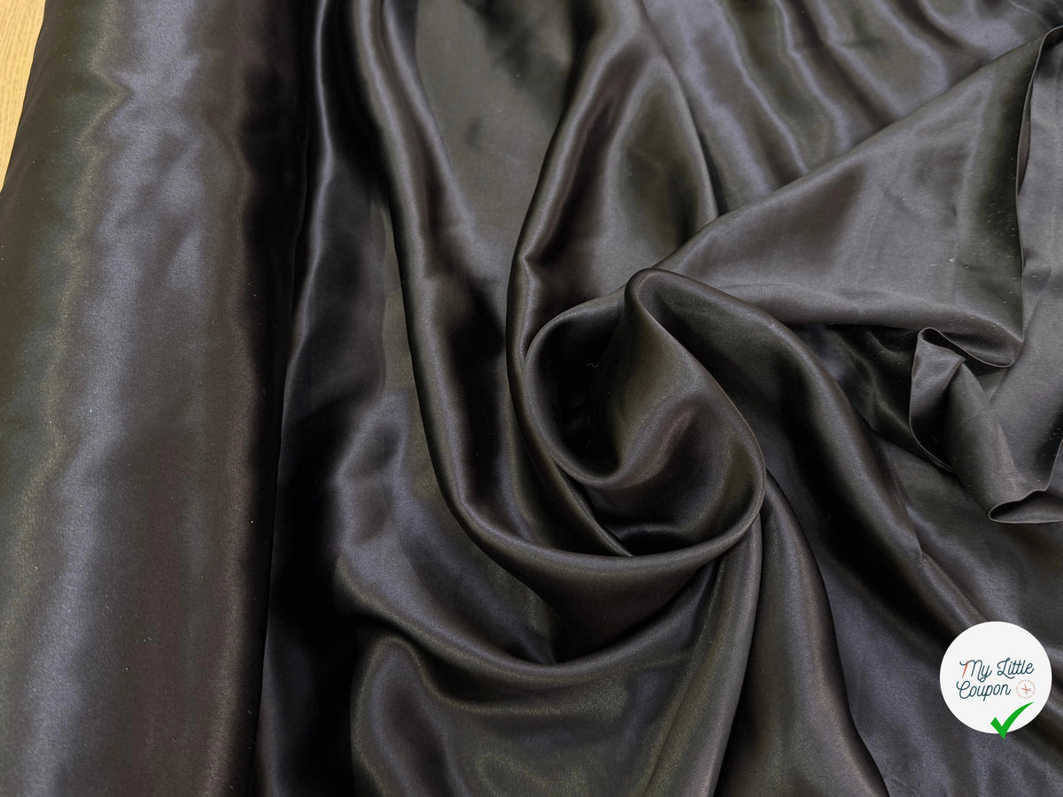 SATIN DE SOIE FLUIDE MARRON NOISETTE - My Little Coupon