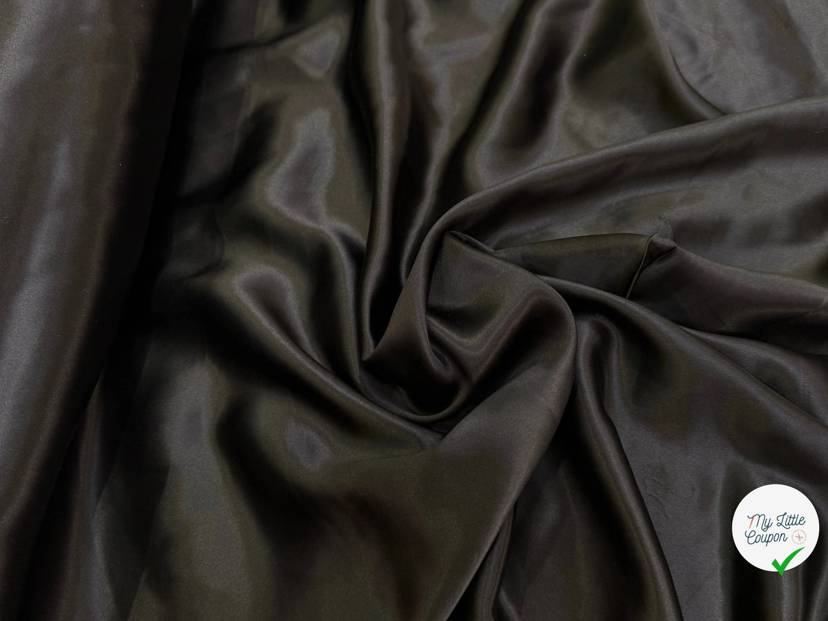 SATIN DE SOIE FLUIDE MARRON NOISETTE - My Little Coupon