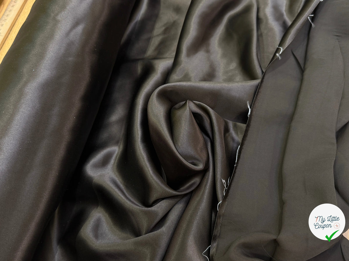 SATIN DE SOIE FLUIDE MARRON NOISETTE - My Little Coupon
