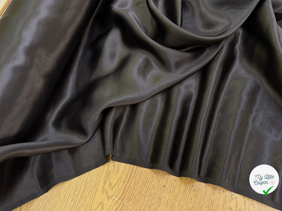 SATIN DE SOIE FLUIDE MARRON NOISETTE - My Little Coupon