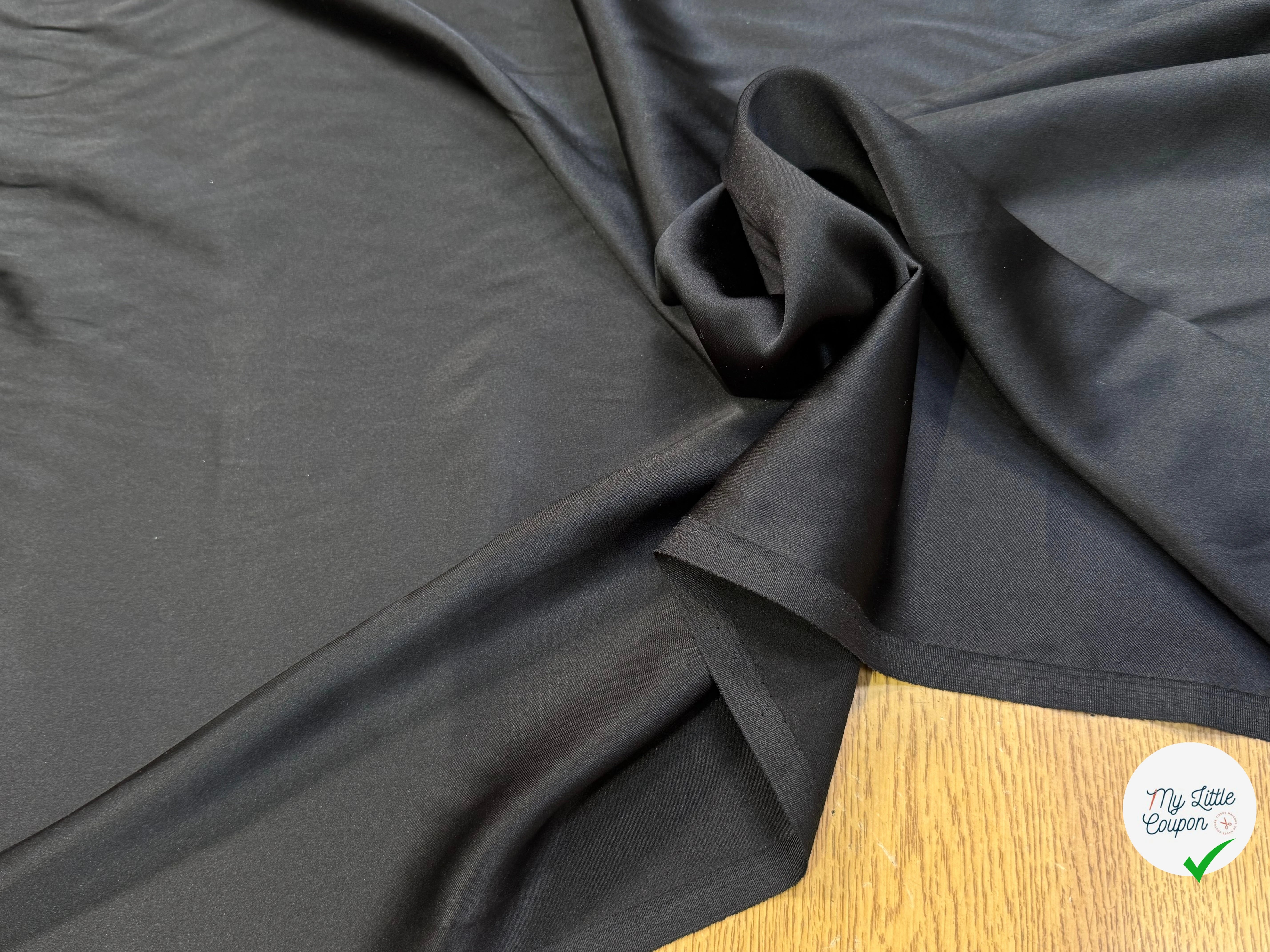 SATIN DE SOIE NOIR SOYEUX - My Little Coupon