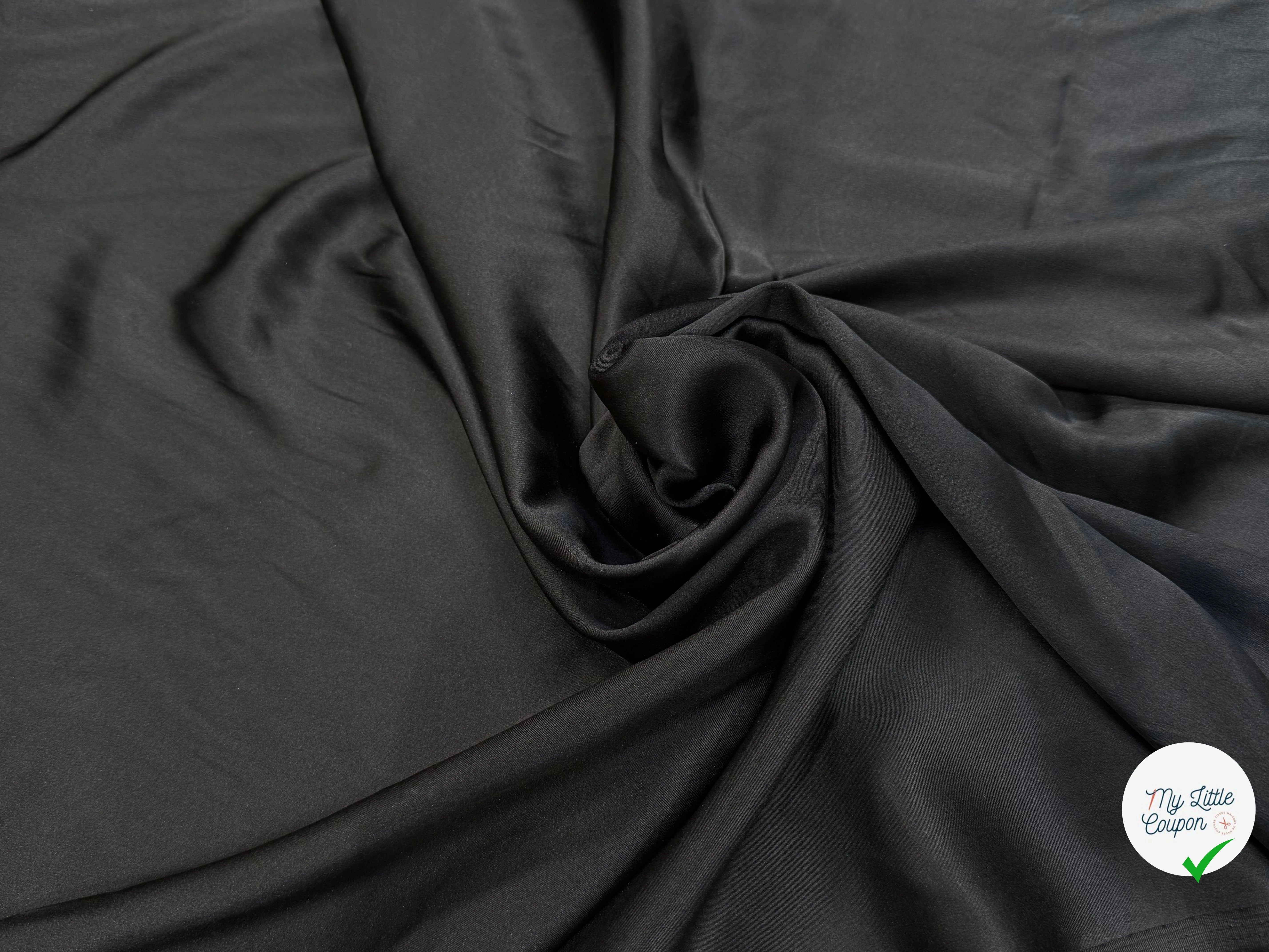 SATIN DE SOIE NOIR SOYEUX - My Little Coupon