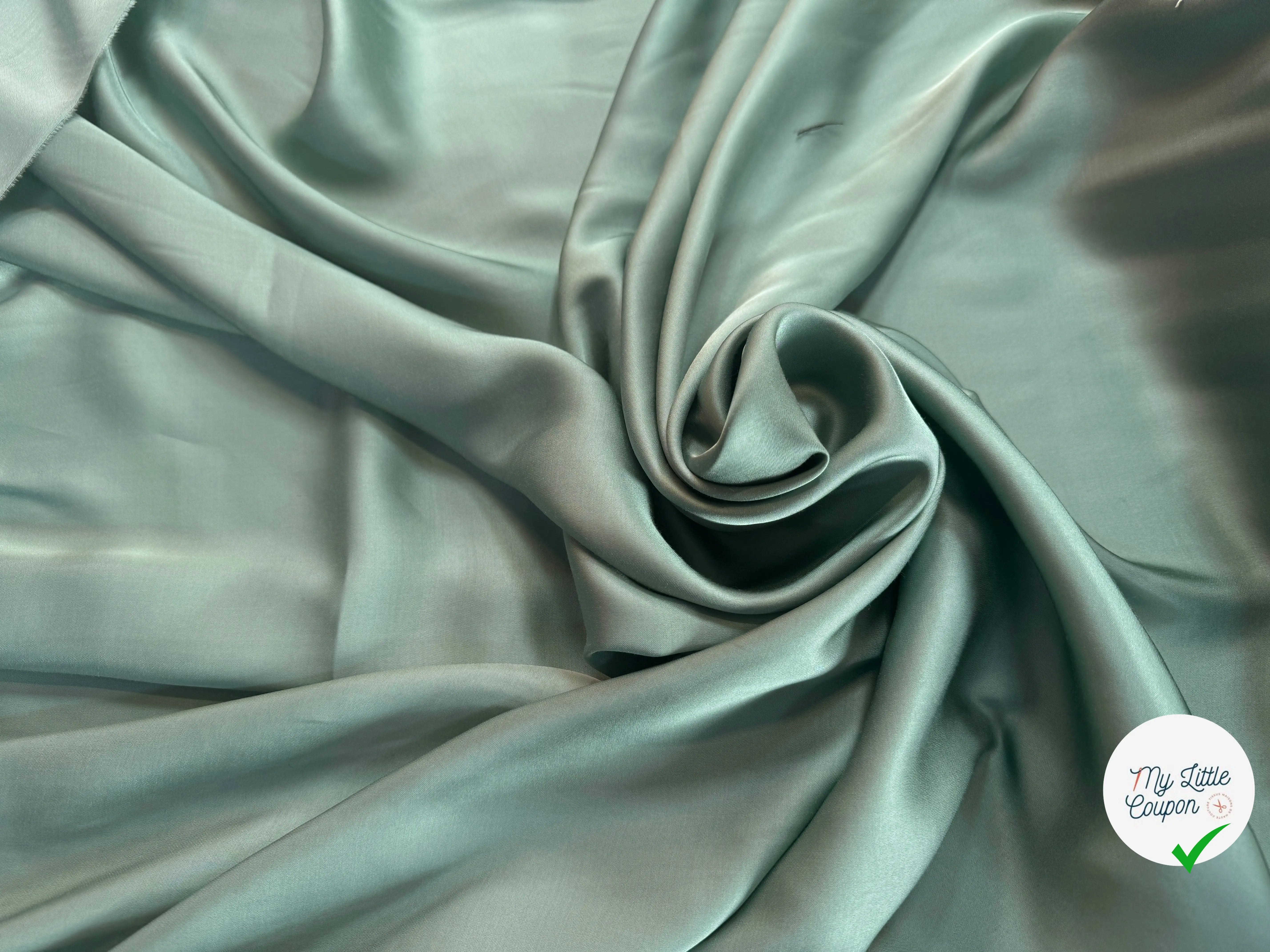 SATIN DE VISCOSE AMANDE - My Little Coupon