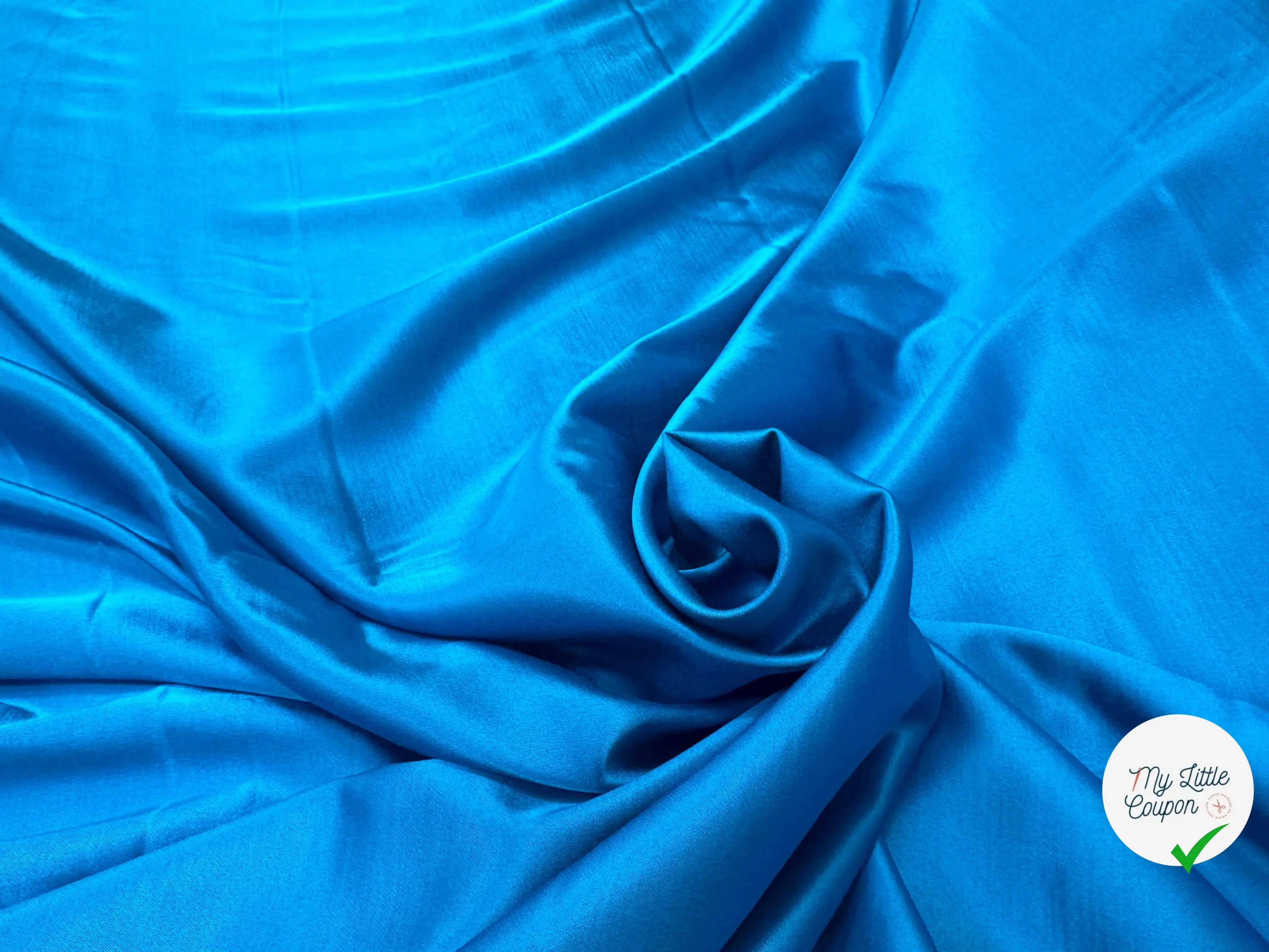 SATIN DE VISCOSE EA FAN DE CE BLEU - My Little Coupon