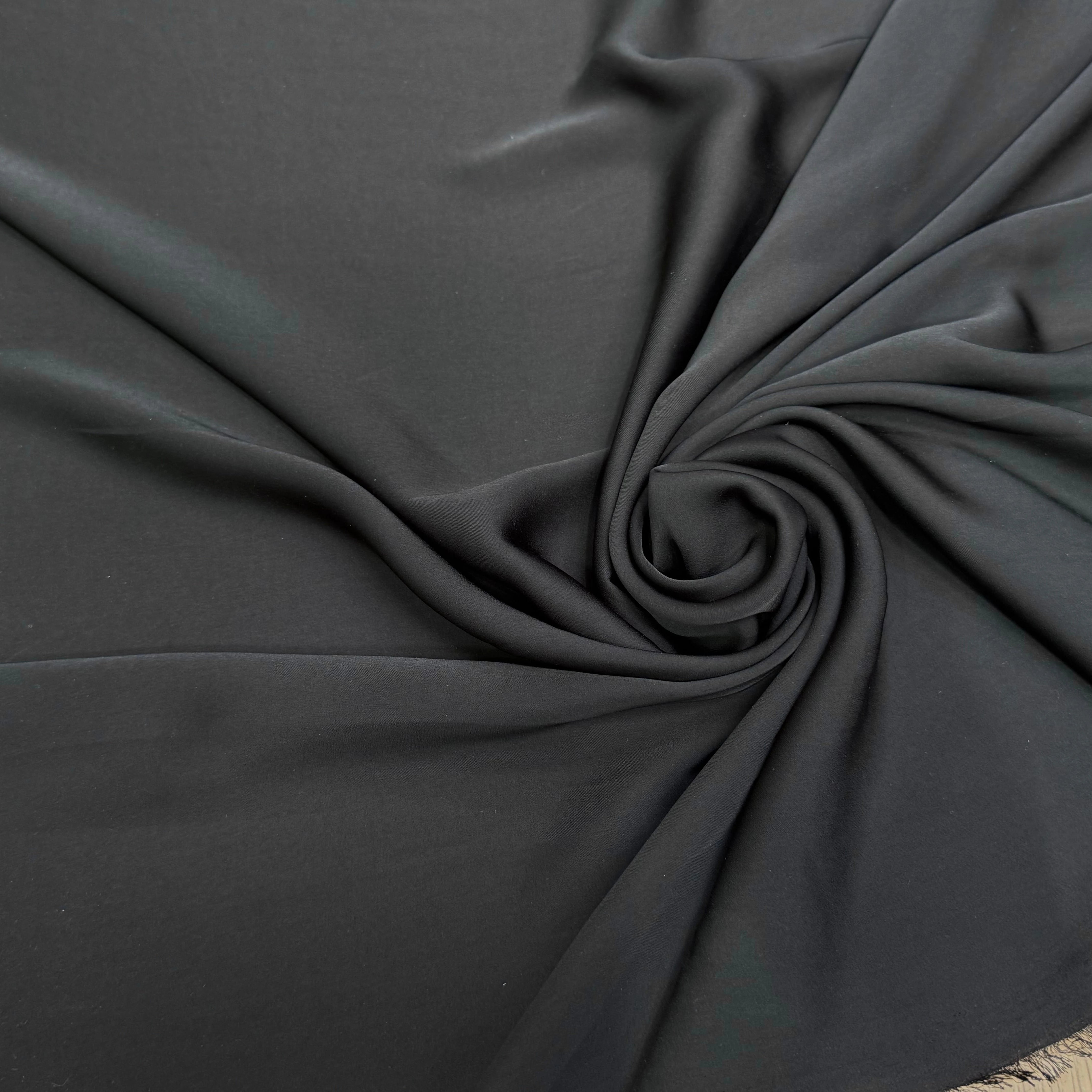 SATIN DÉLICAT NOIR TOMBÉ FLUIDE - My Little Coupon