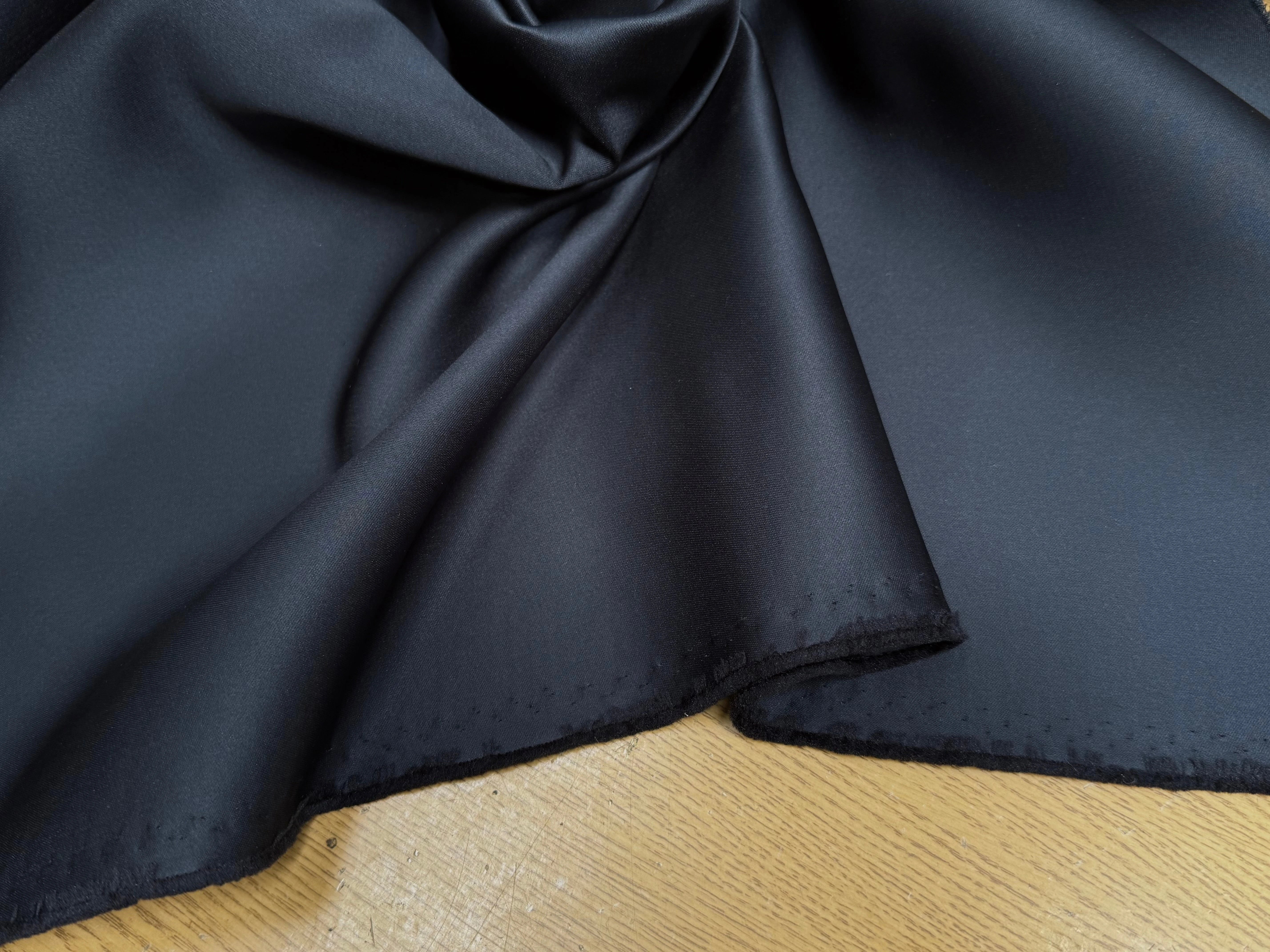 SATIN DOUBLE ÉTOFFE LOURD BLEU NUIT - My Little Coupon
